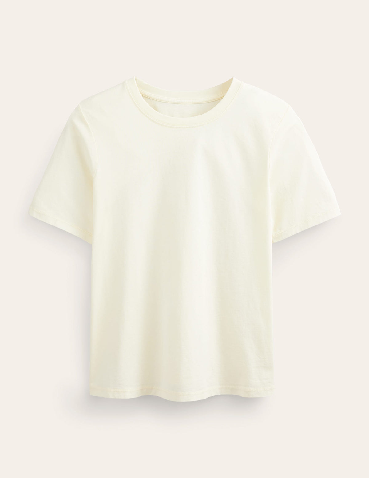 Pflanzlich gefärbtes Rundhals-T-Shirt-Hellgelb - Image 5