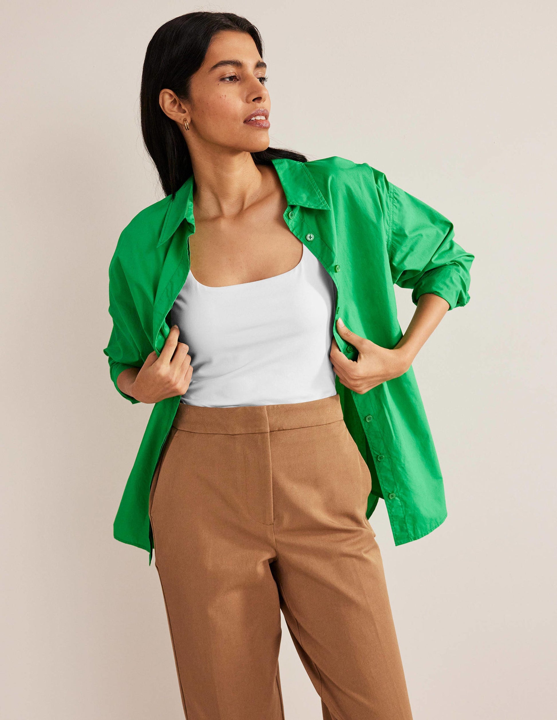 Double Layer Square Neck Vest-White-5