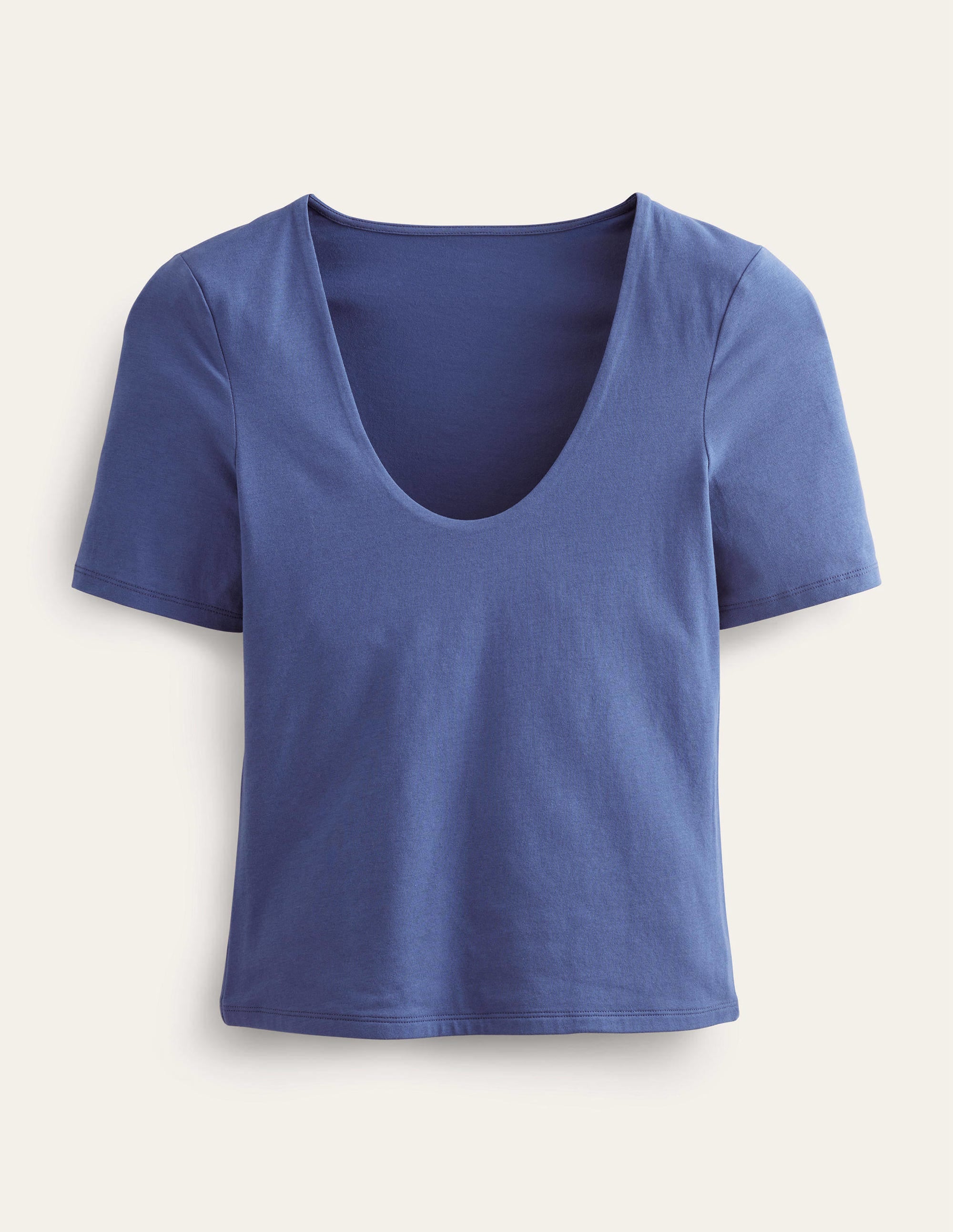Double Layer Short Sleeve Top-True Navy - Image 5