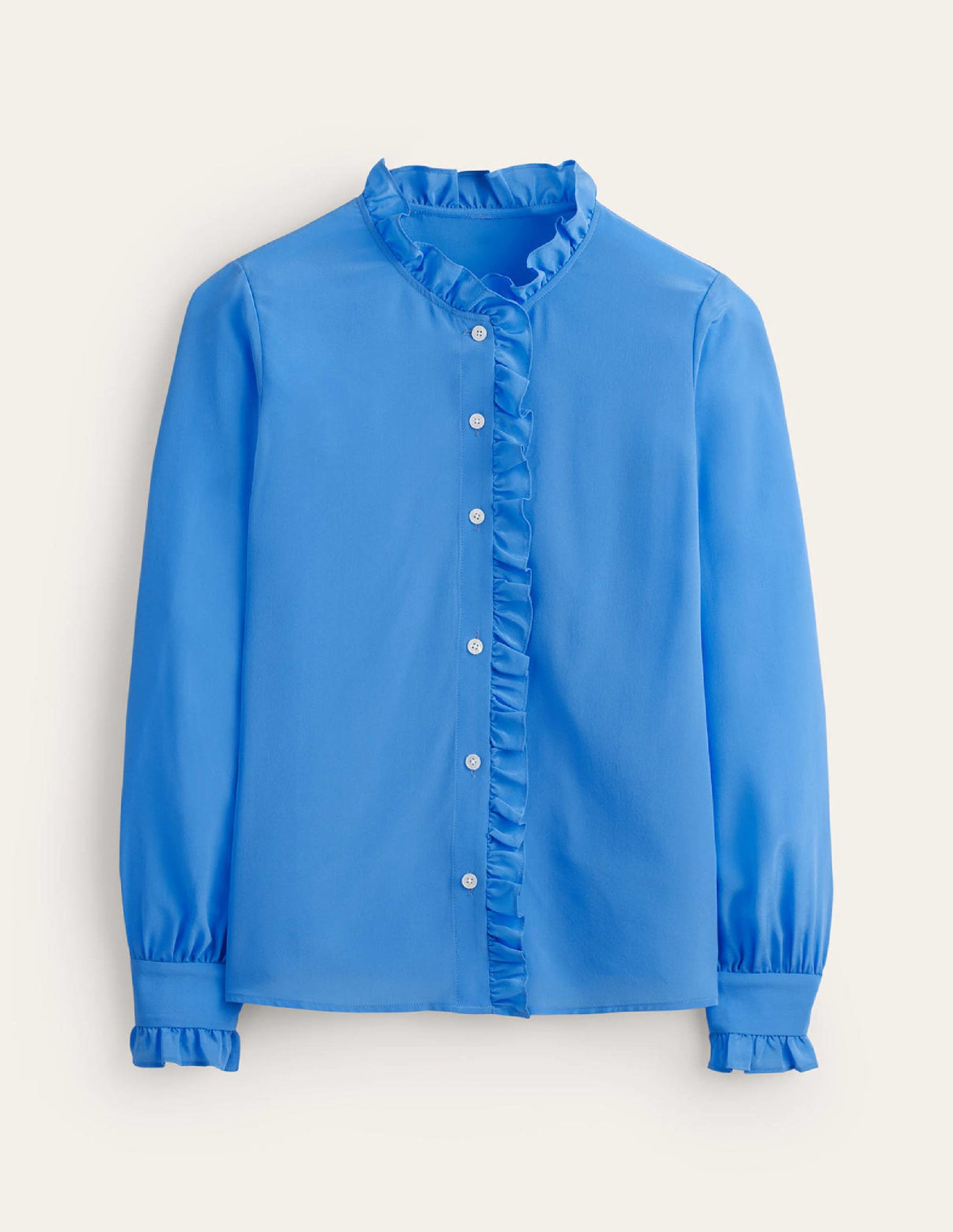 Seidenbluse mit Rüschenkragen-Surf the Web-6