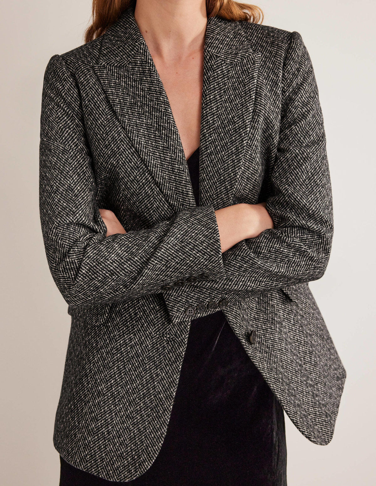 The Brighton Wool Blazer-Herringbone-2