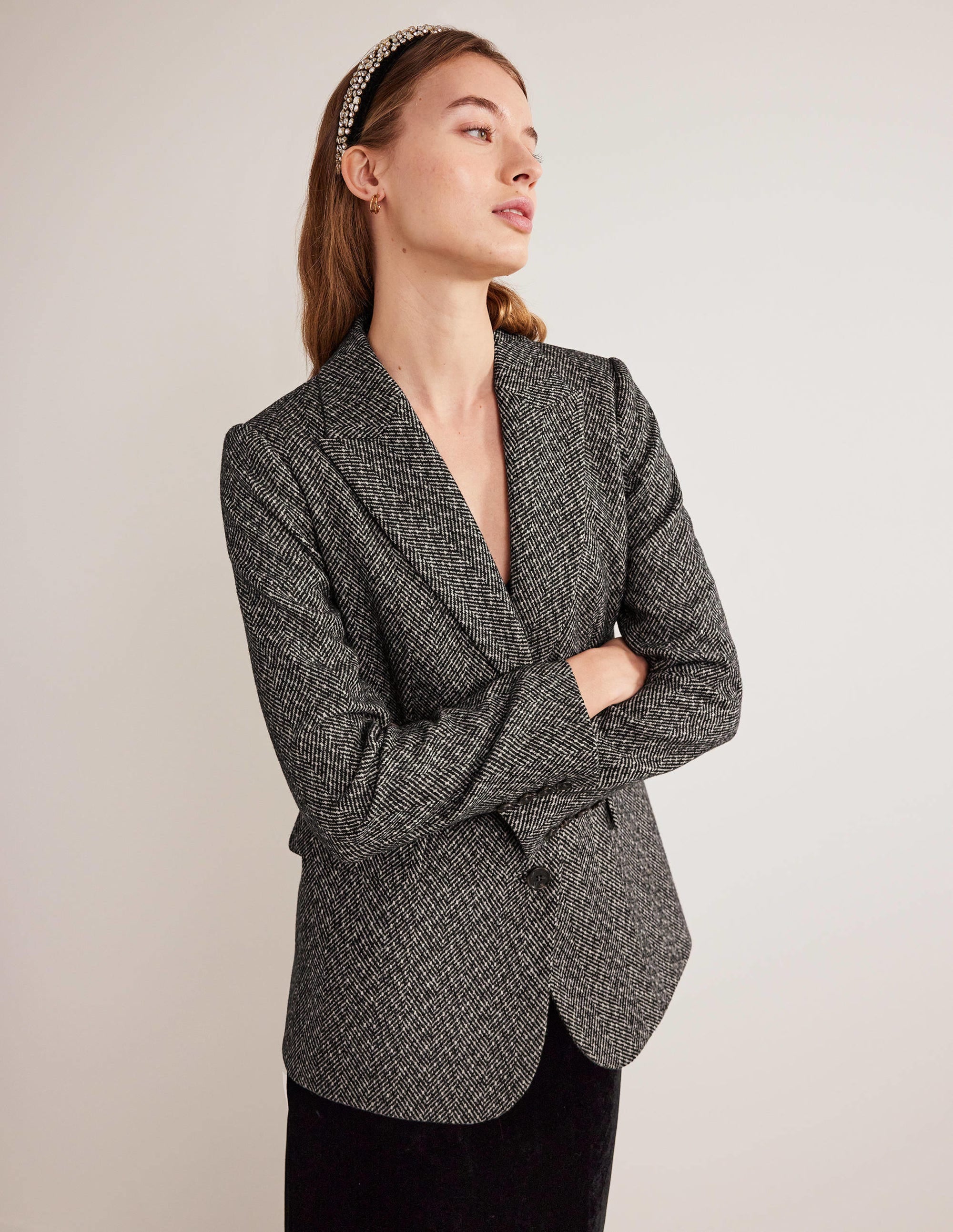 The Brighton Wool Blazer-Herringbone - Image 4