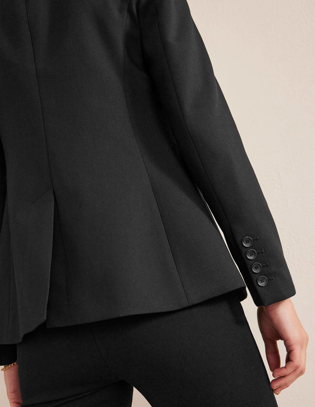 Gut geschnittener Anzugblazer-Schwarz-6