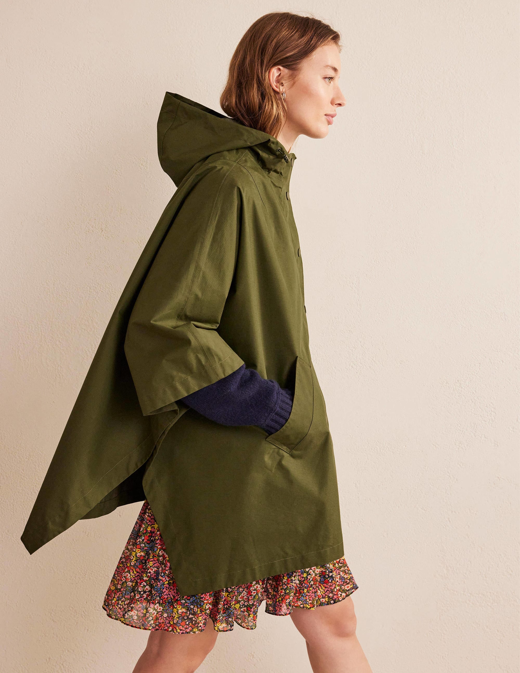 Wasserdichter Cape-Mantel-Khaki - Image 1