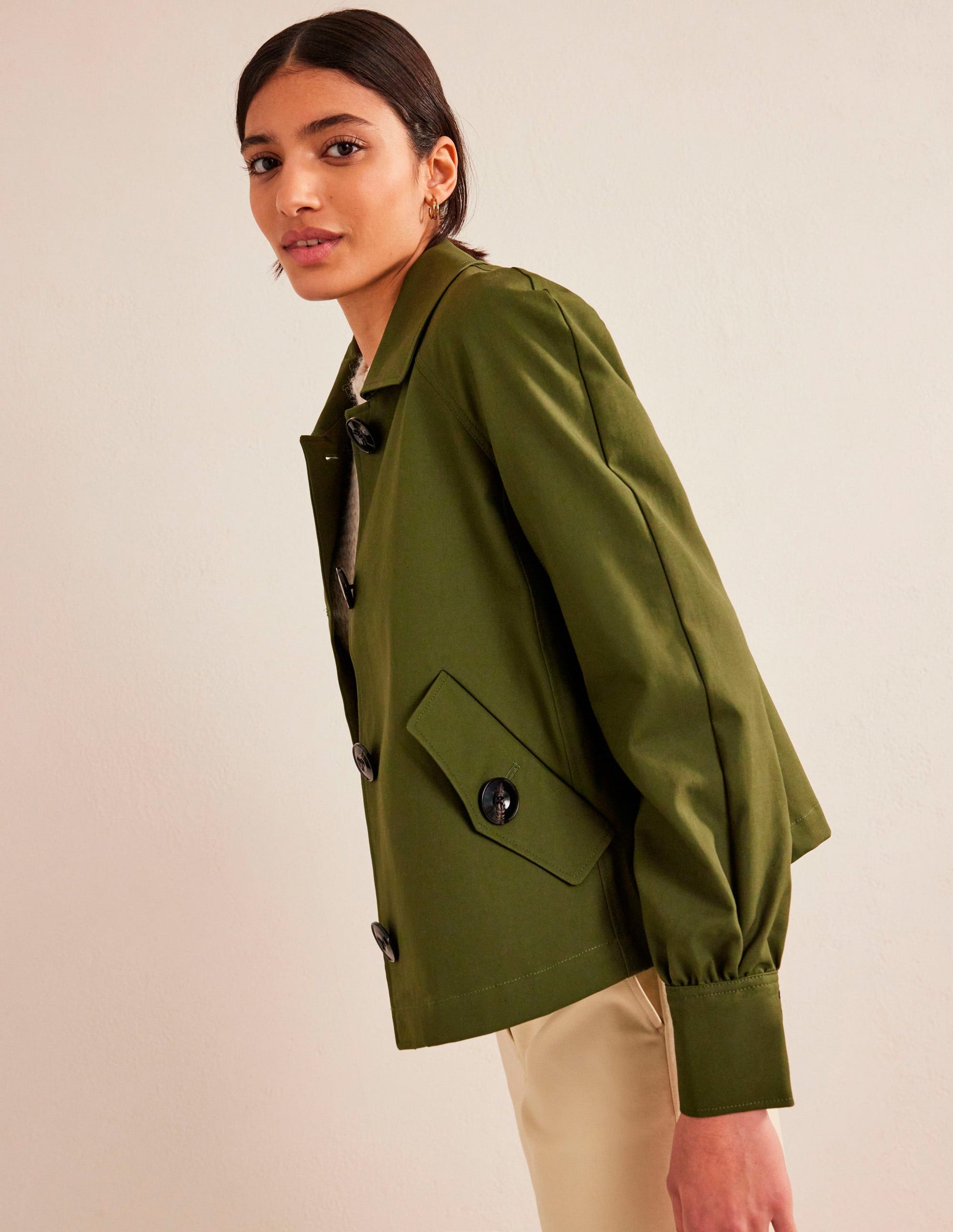 Veste style trench en coton-If-1