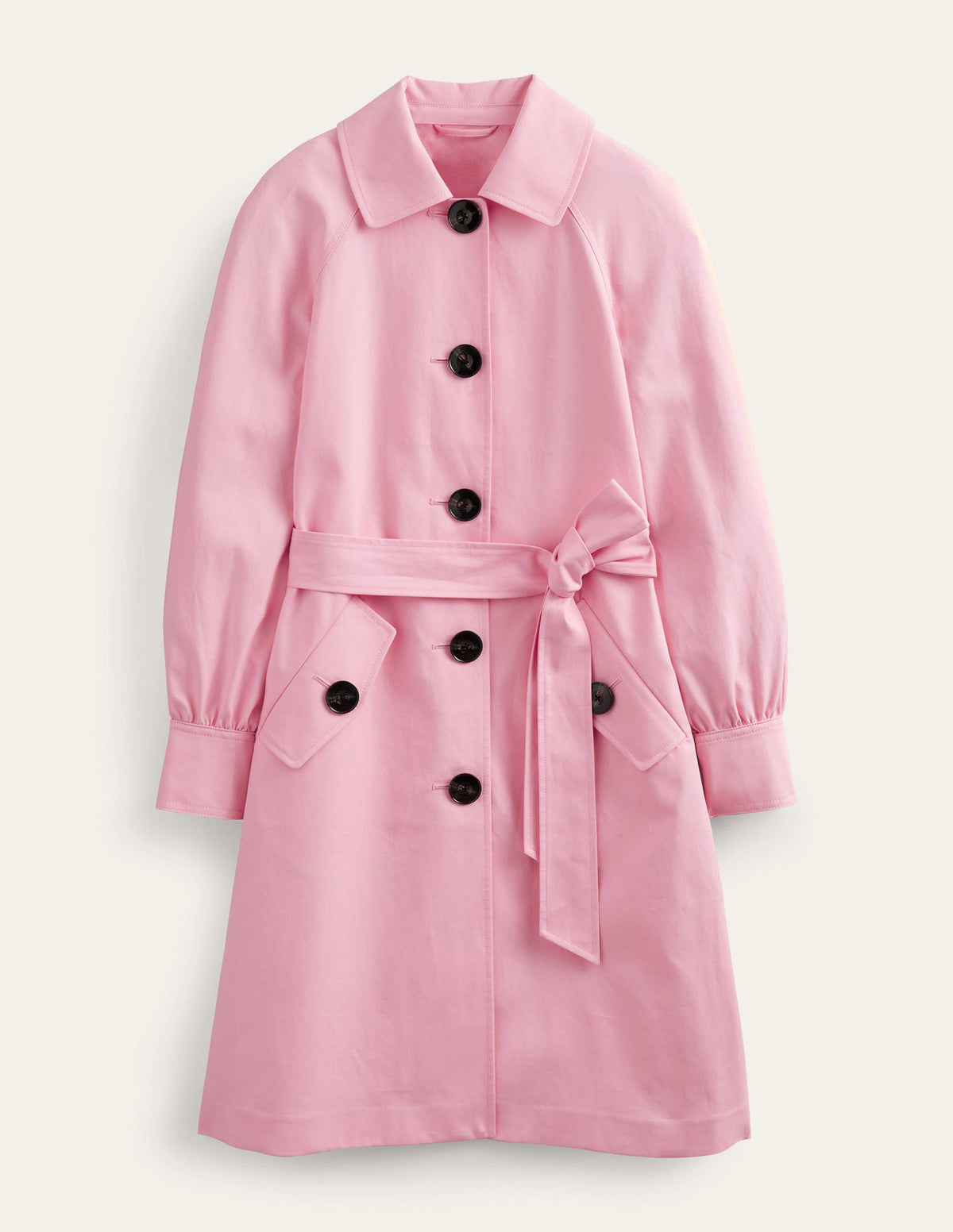 Trenchcoat mit Gürtel-Rosa-5