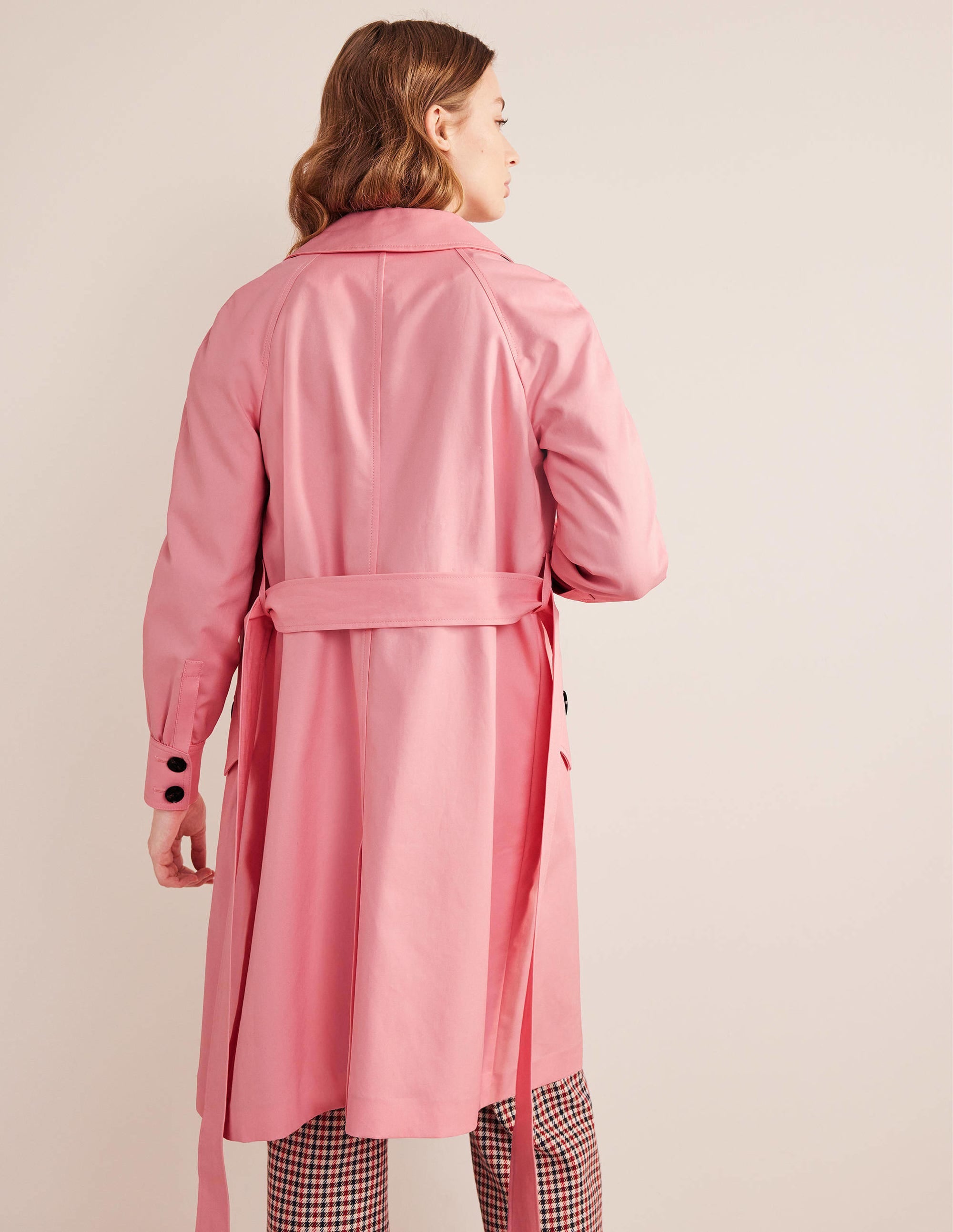 Trenchcoat mit Gürtel-Rosa - Image 4