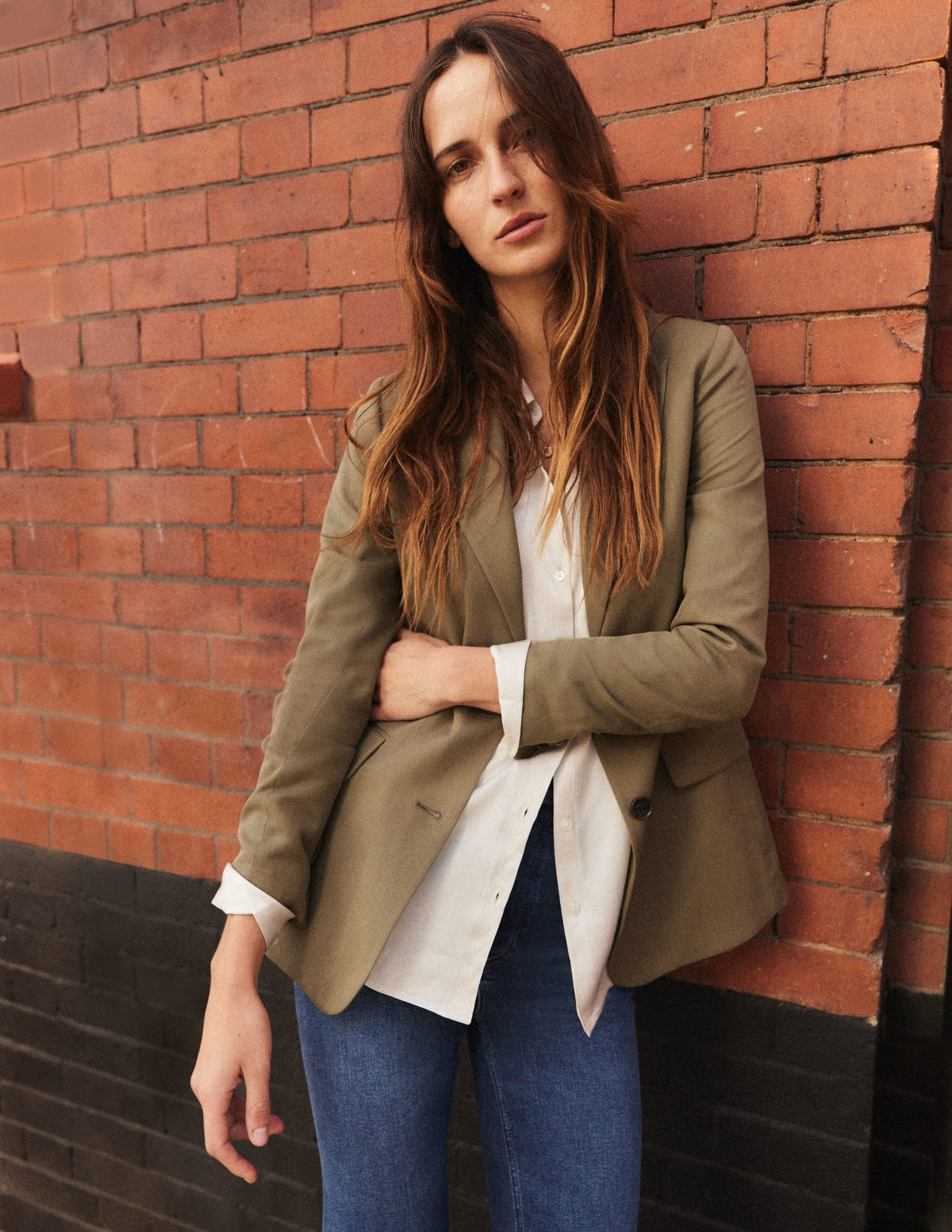 Tencel Relaxed Blazer-Washed Khaki-7