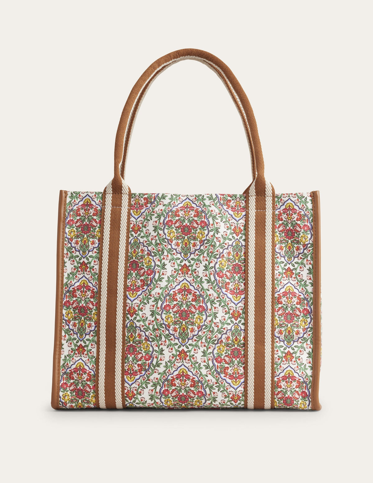 Tilda Canvas-Tragetasche-Bunt, Weinrankenmuster-3