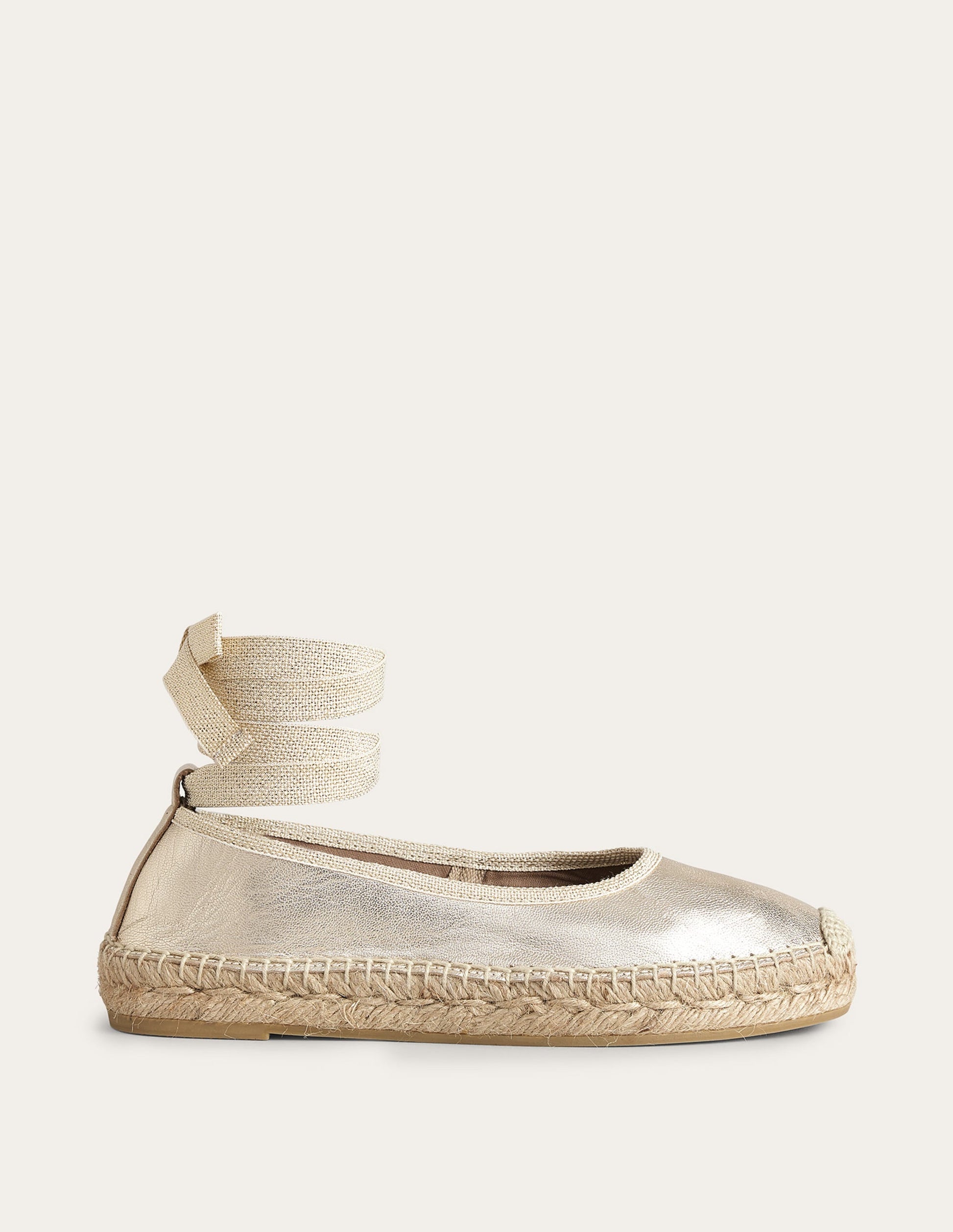 Espadrilles mit Knöchelriemchen-Goldfolie-1