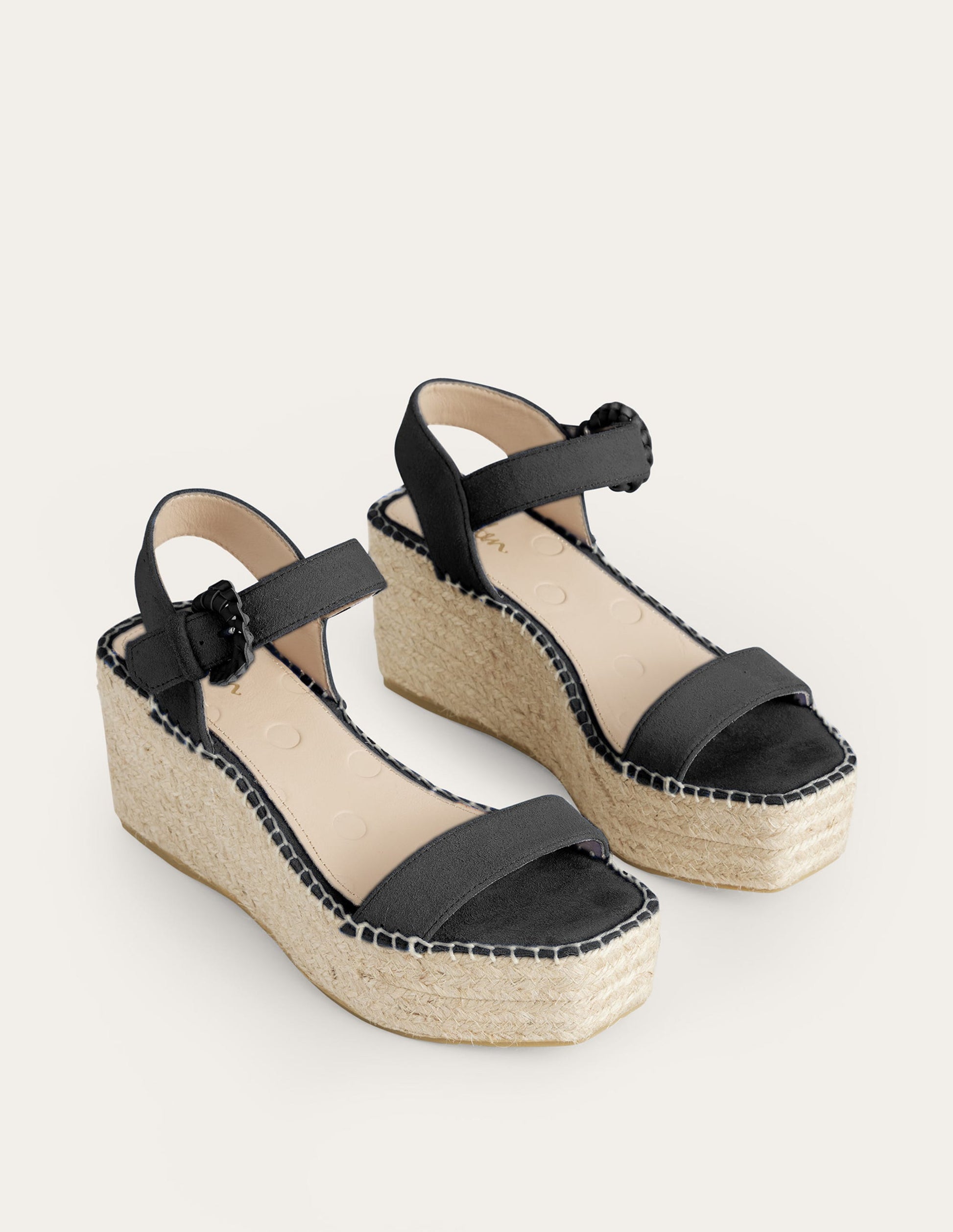 Espadrille Wedges-Black Suede-2