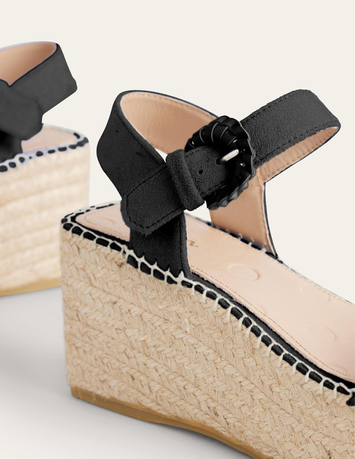 Espadrille Wedges-Black Suede-3