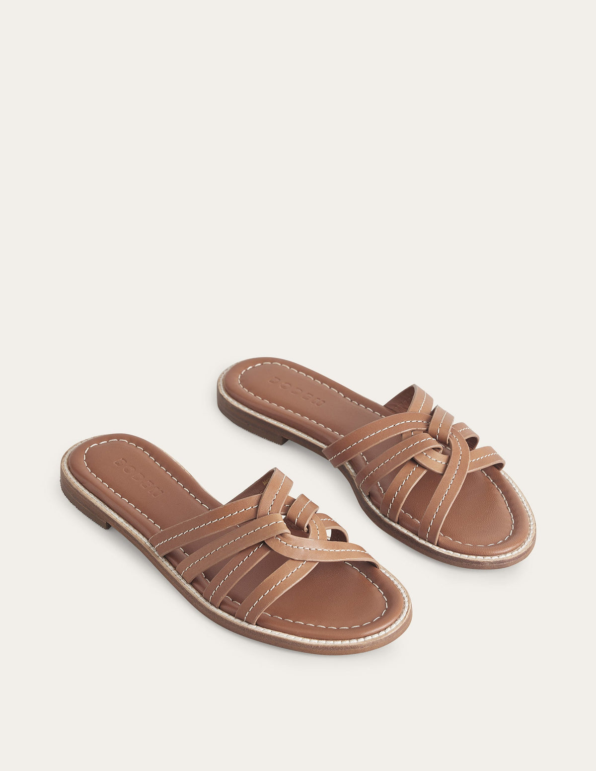 Multi Strap Sliders-Tan-2