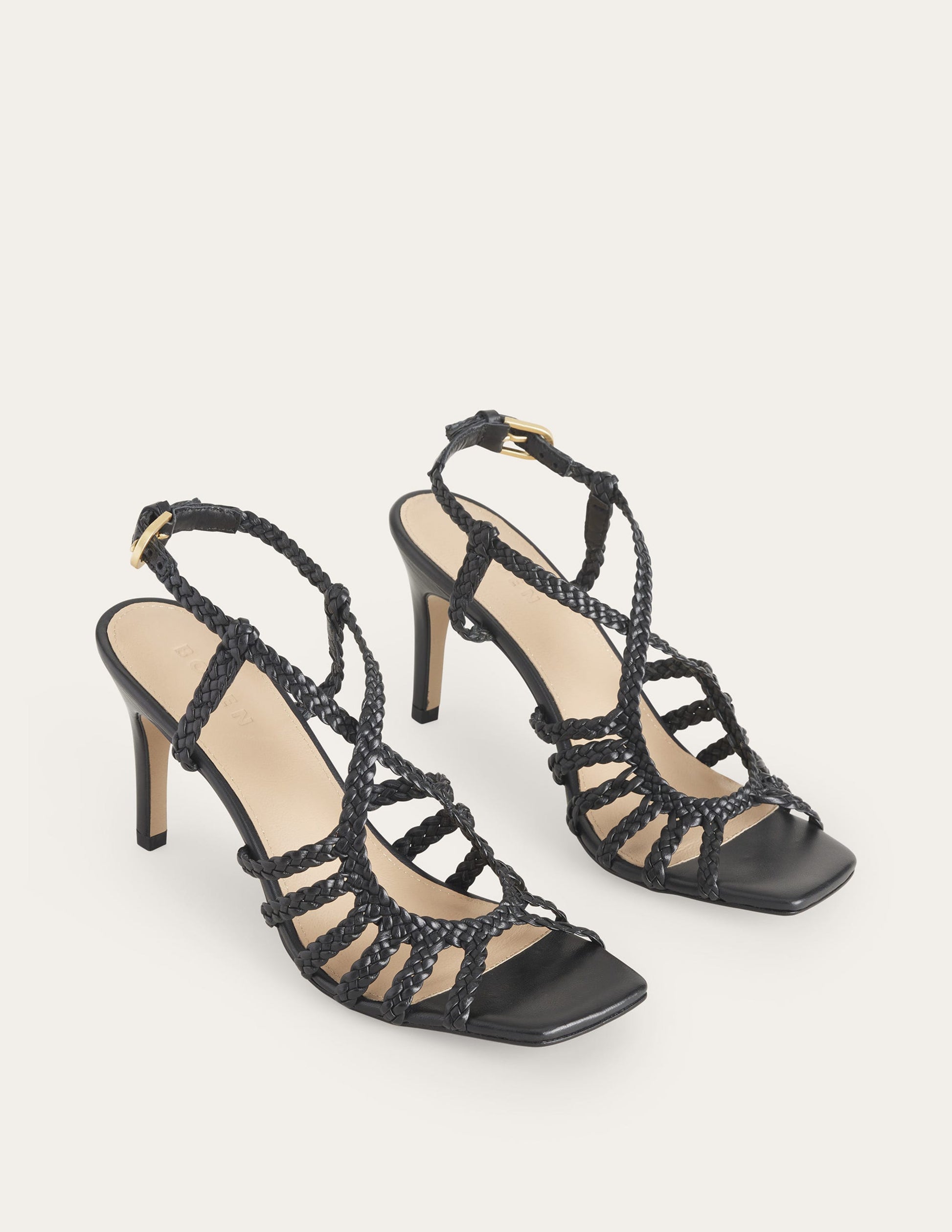 Sandales à talons et brides multiples-Noir-3