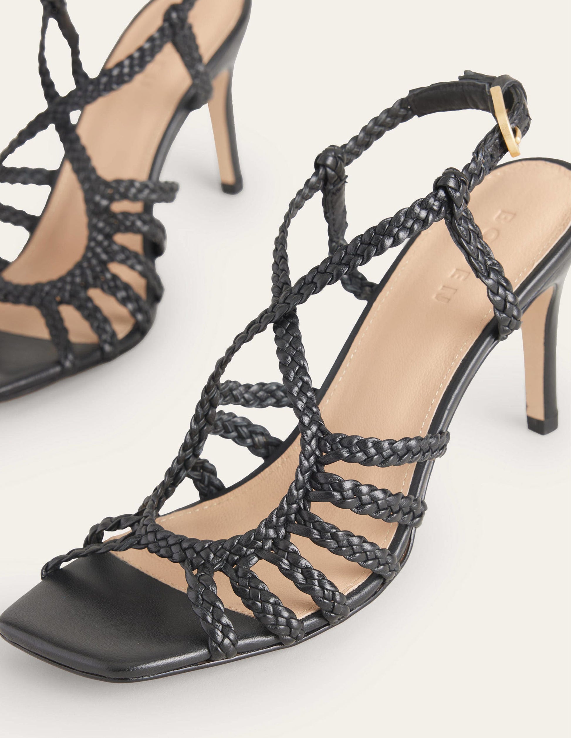 Sandales à talons et brides multiples-Noir-4