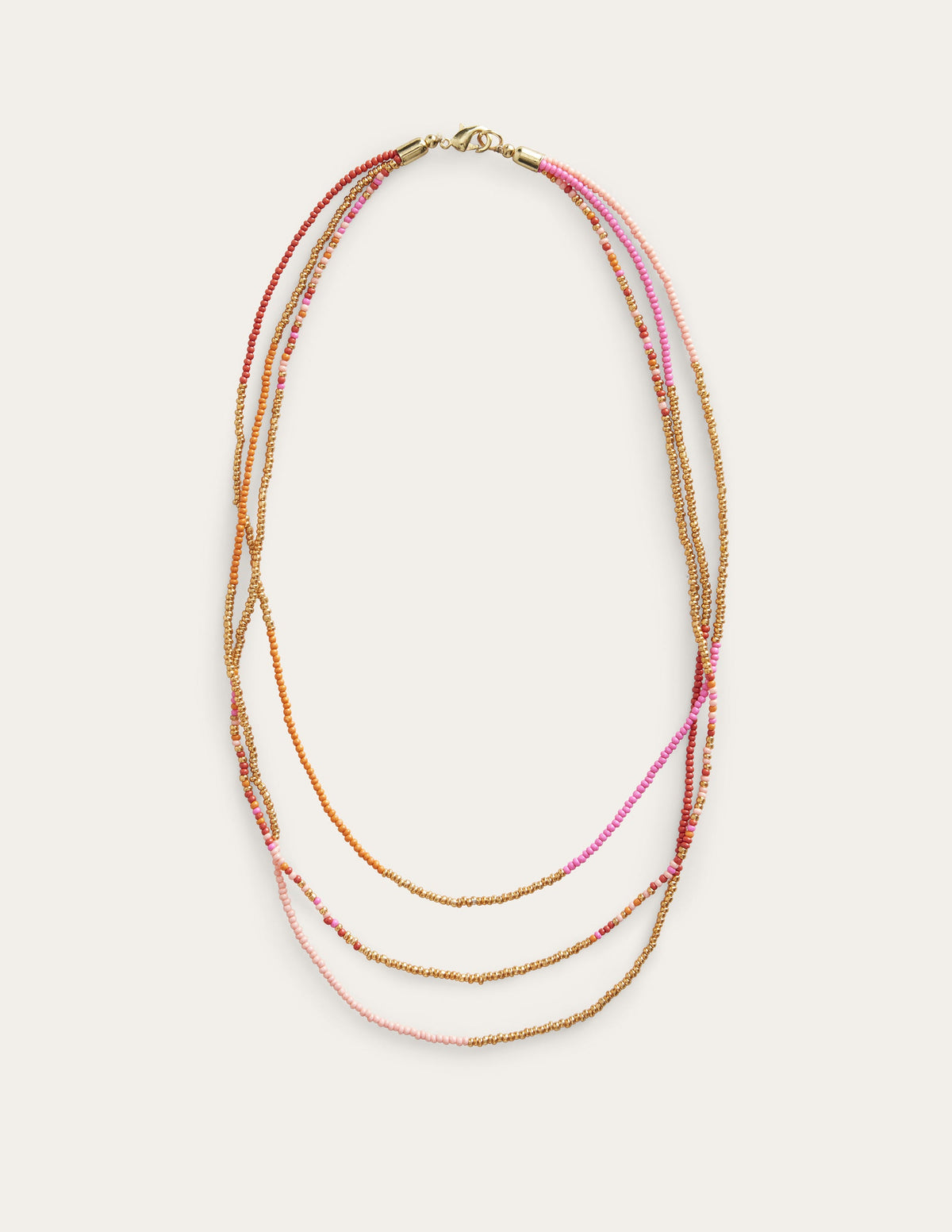 Collier en perles-Rose multi-4