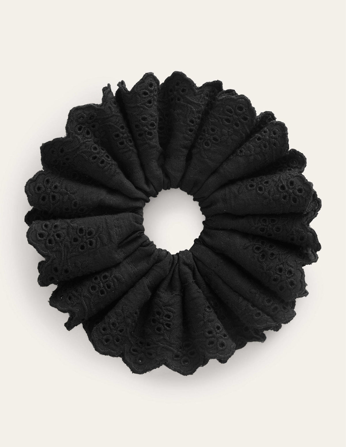 Scrunchie mit Lochstickerei-Schwarz - Image 2
