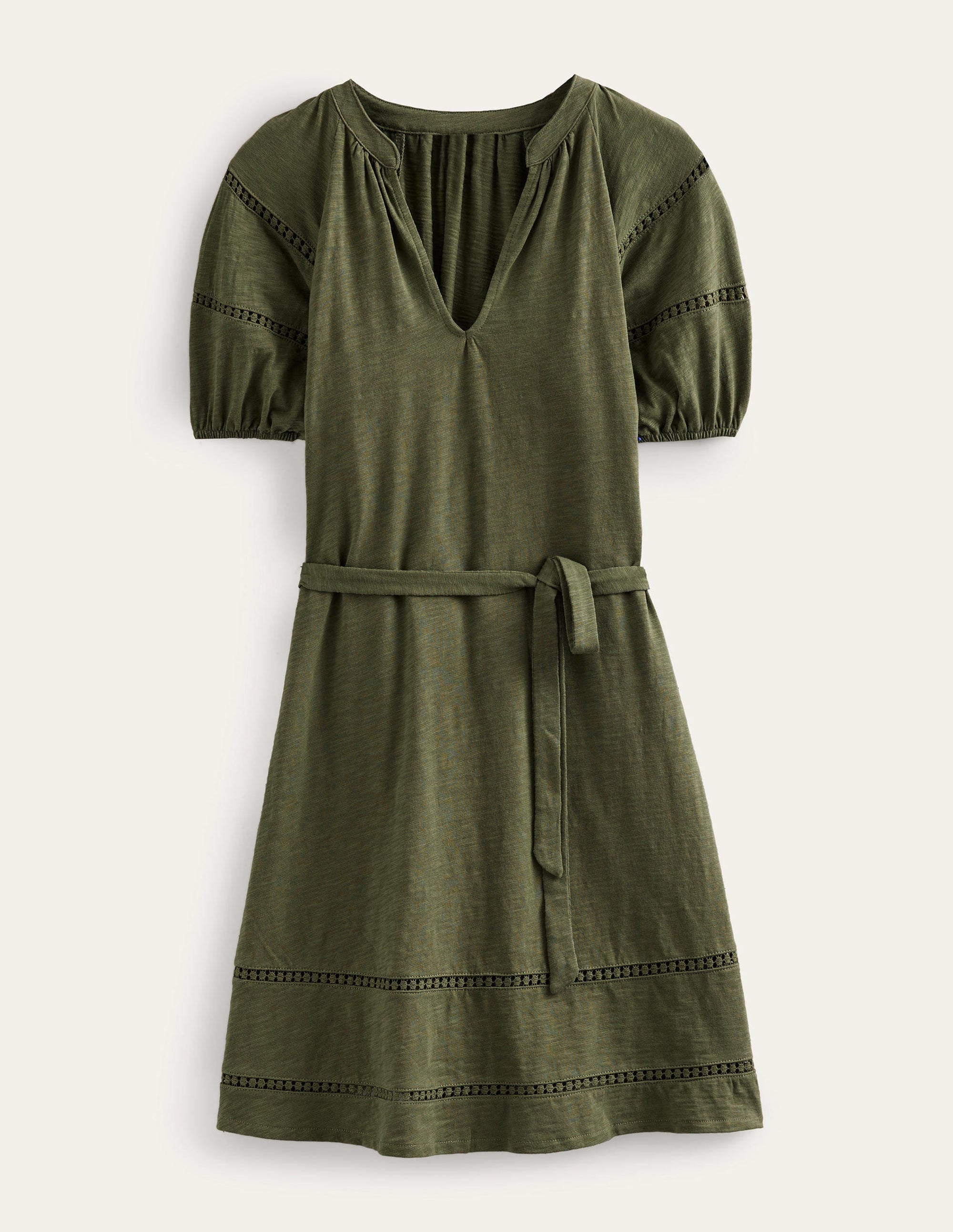 Robe en jersey avec bordures décorées-Épicéa - Image 5