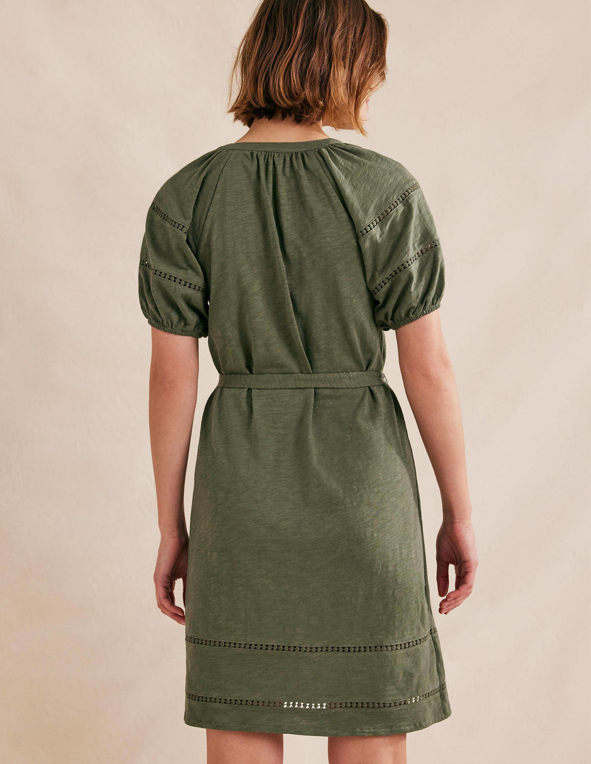 Robe en jersey avec bordures décorées-Épicéa - Image 3