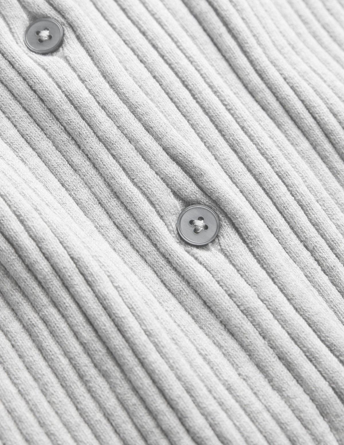 Cardigan mit Rippstrickdetail-Hellgrau Melange-6