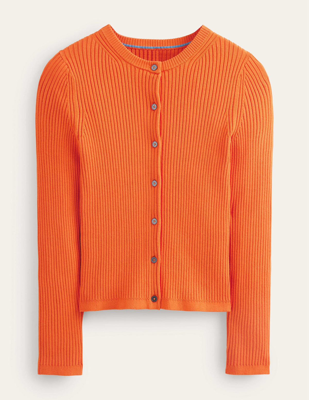 Cardigan mit Rippstrickdetail-Kumquatorange - Image 7