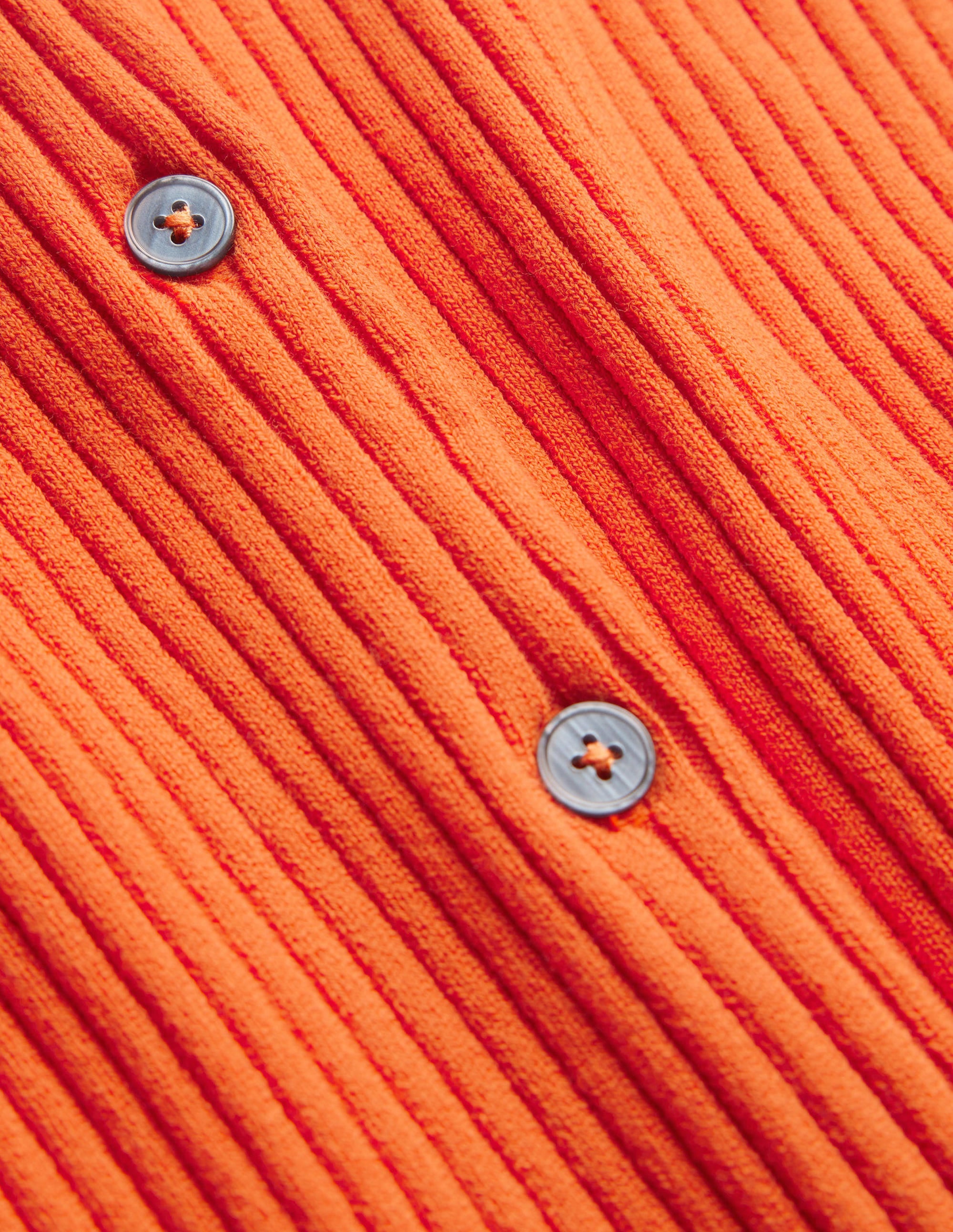 Cardigan mit Rippstrickdetail-Kumquatorange - Image 8
