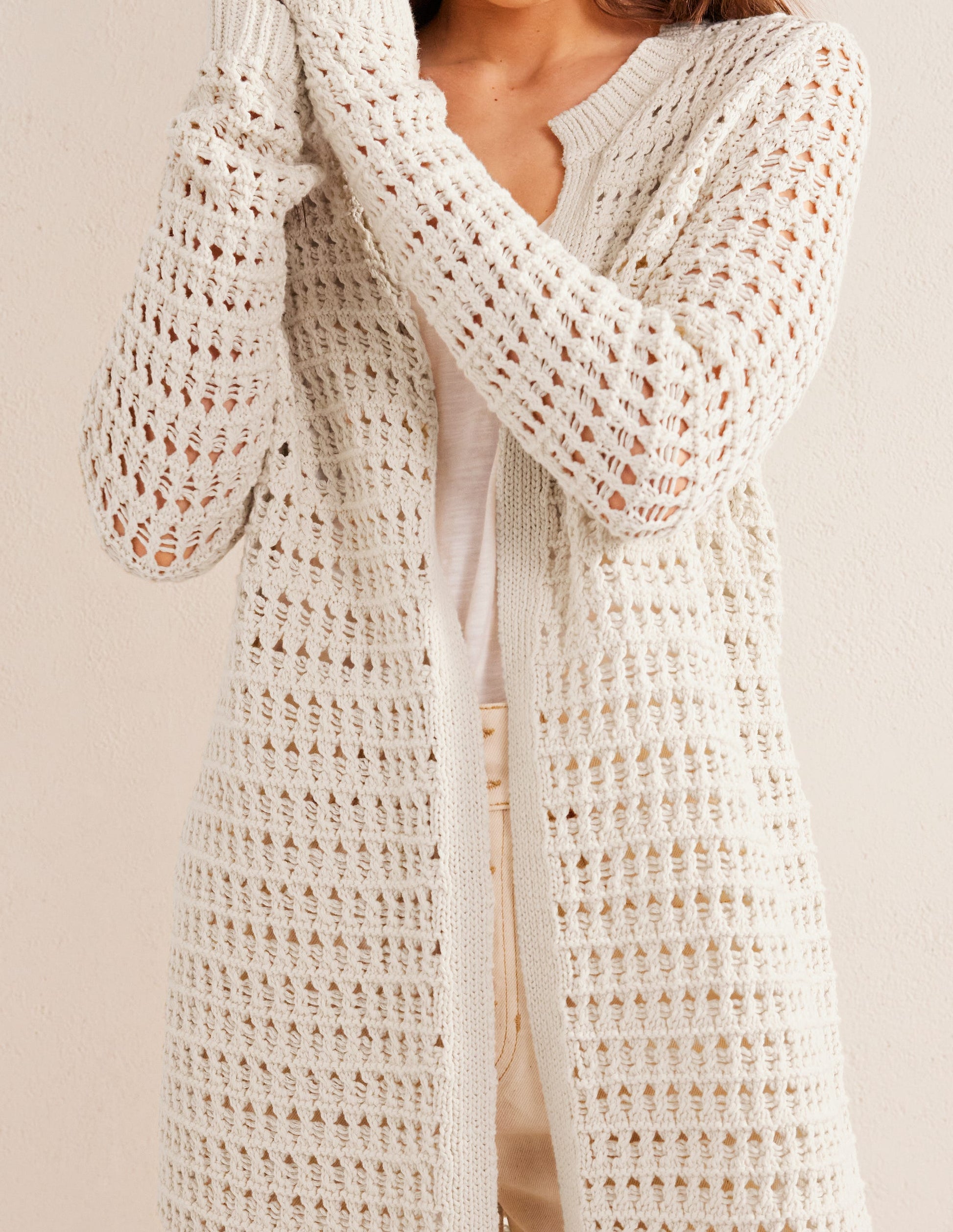 Crochet Coatigan-Warm Ivory-2