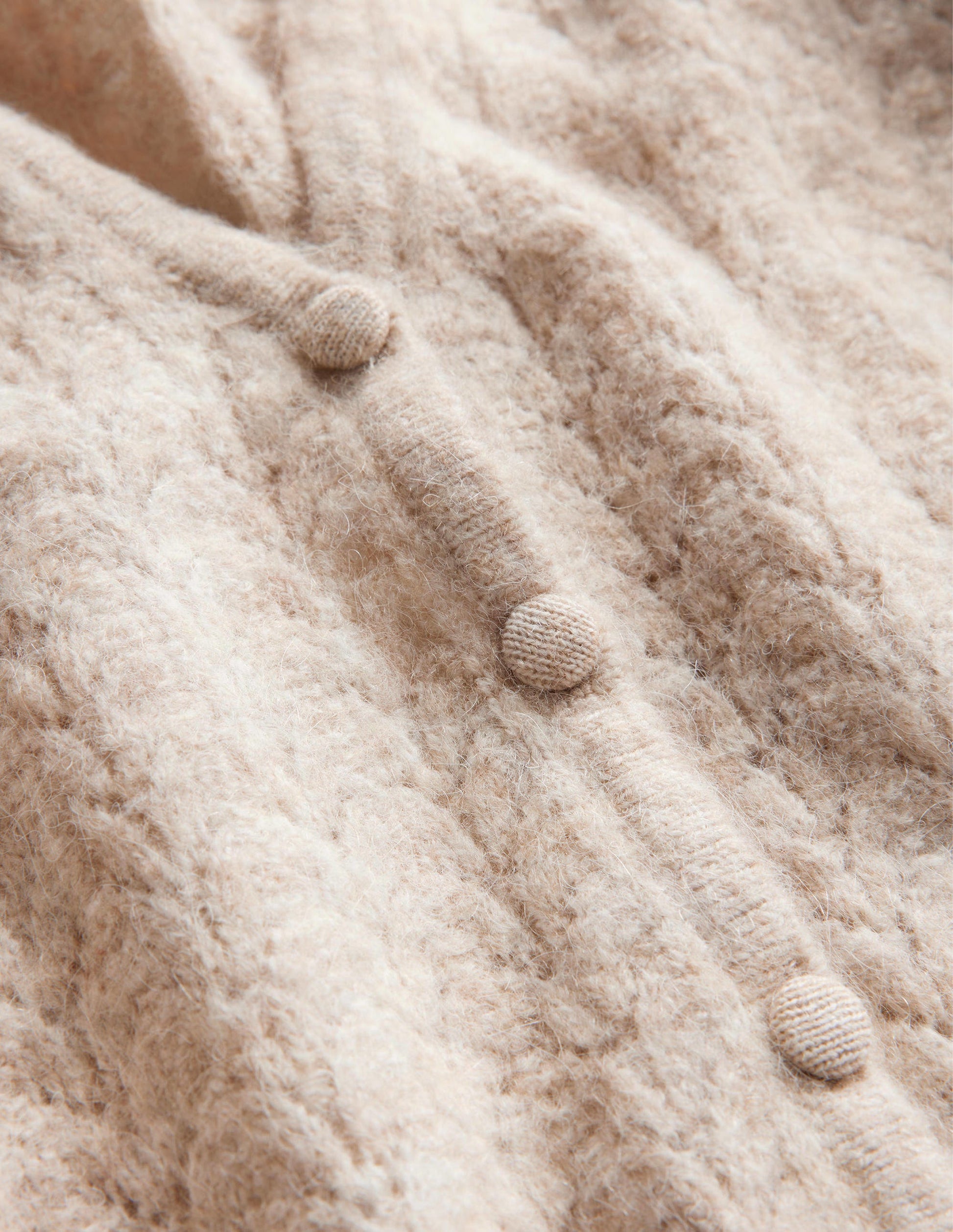 Gilet en pointelle-Avoine chiné-6