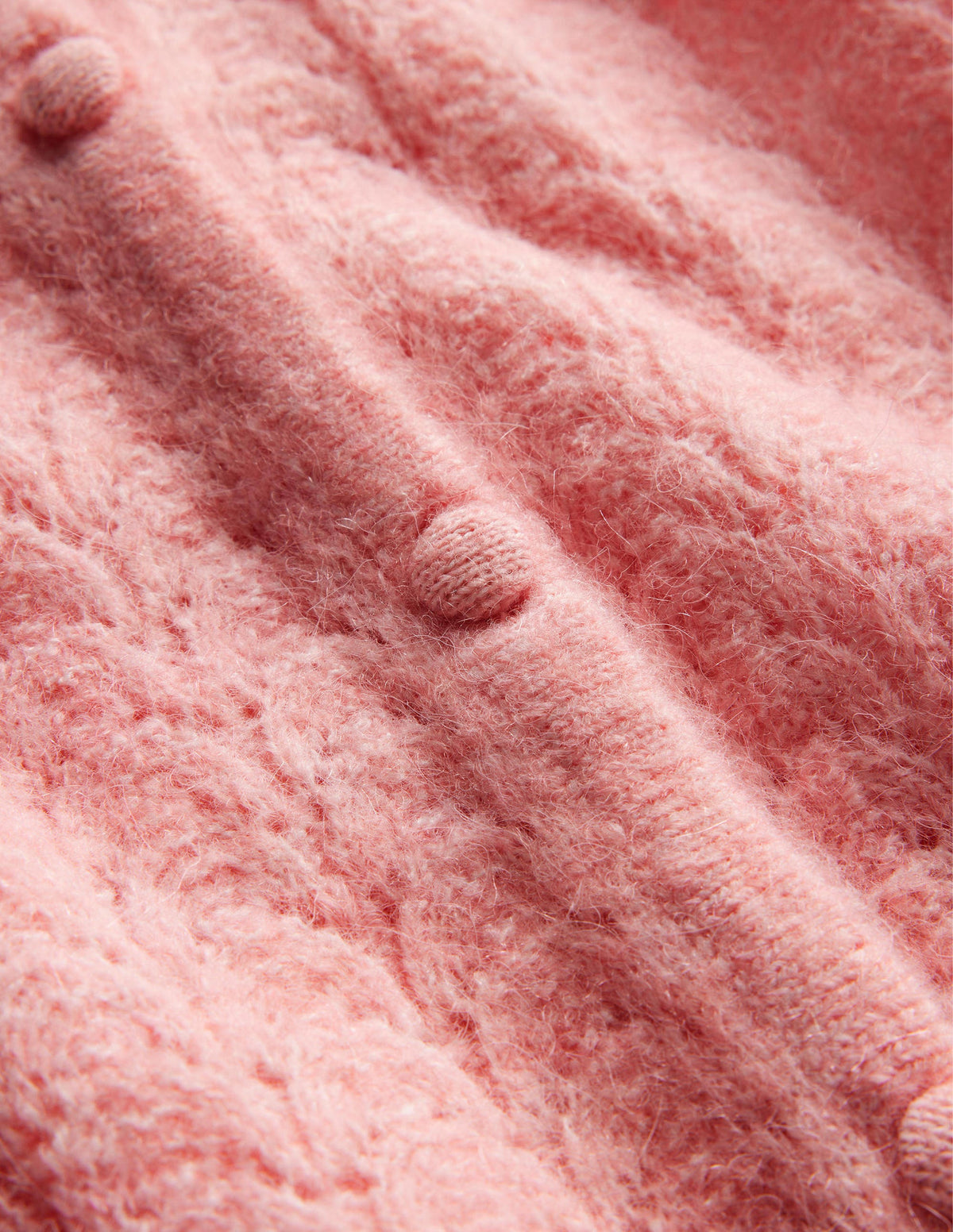 Langärmliger Pointelle-Cardigan-Dahlien-Rosa - Image 7