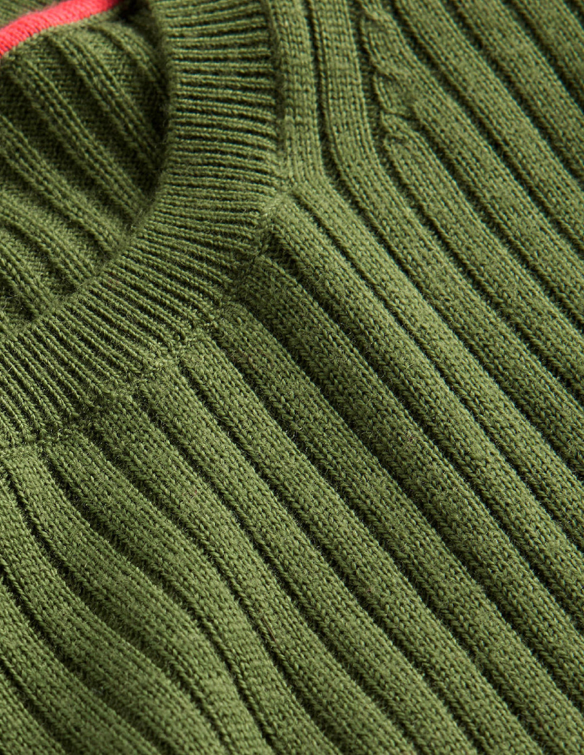 Rippstrickpullover aus Merinowolle-Parkgrün - Image 6