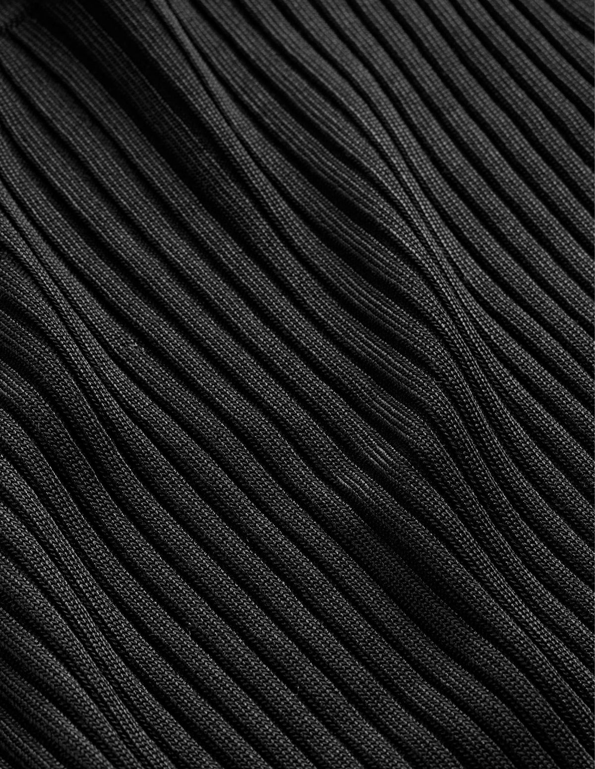 Gerippter Pullover mit U-Boot-Ausschnitt-Schwarz - Image 6