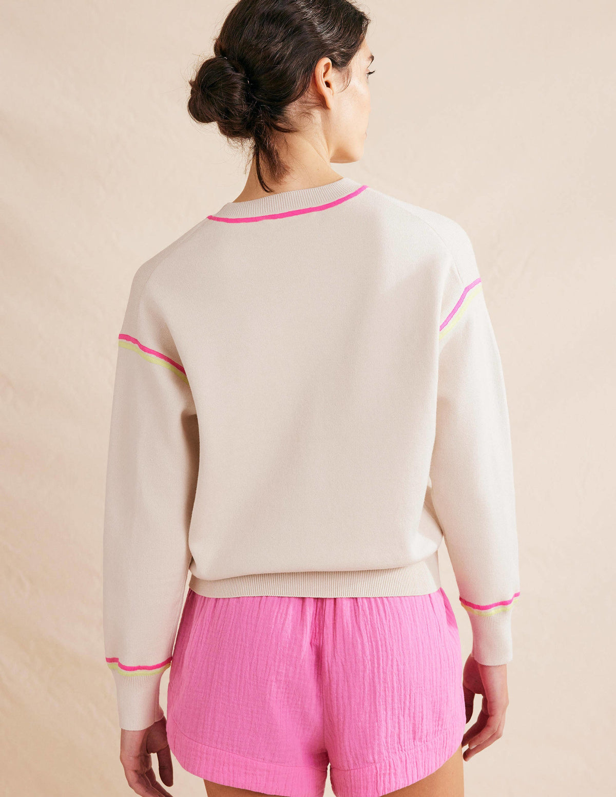 Gestricktes Sweatshirt-Warmes Naturweiß - Image 3