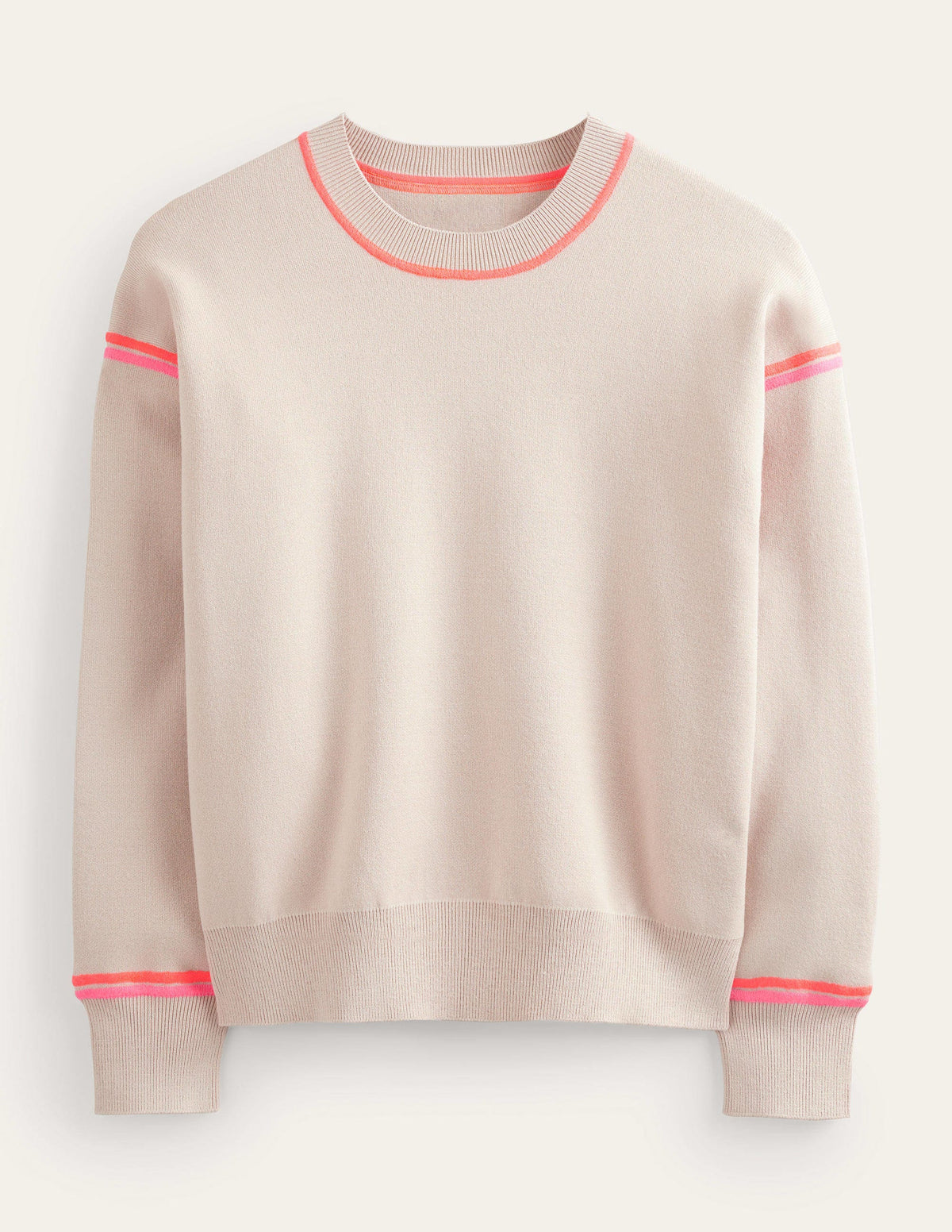 Gestricktes Sweatshirt-Mausbraun Melange - Image 5