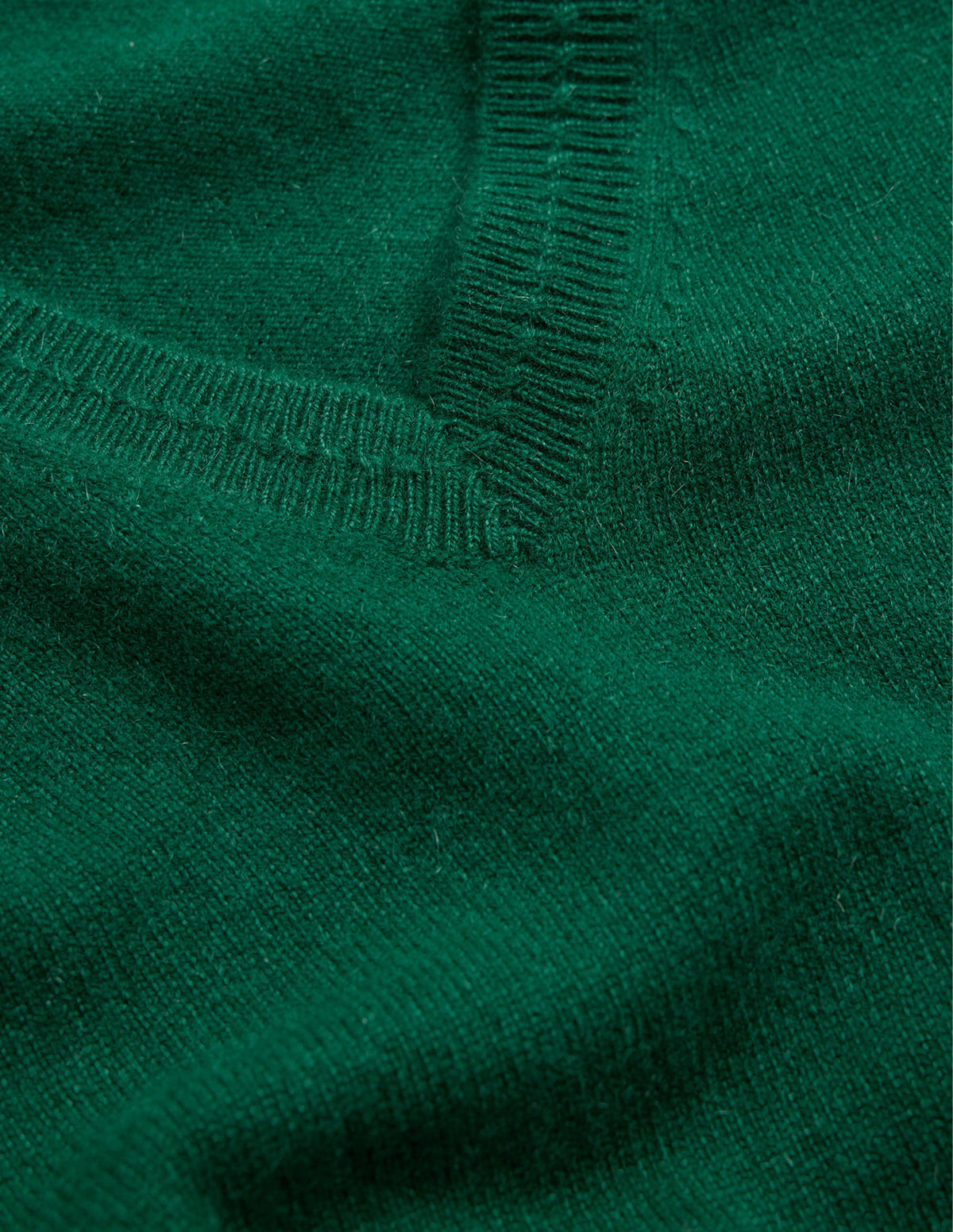 Eva Kaschmirpullover mit V-Ausschnitt-Dunkles Waldgrün-7