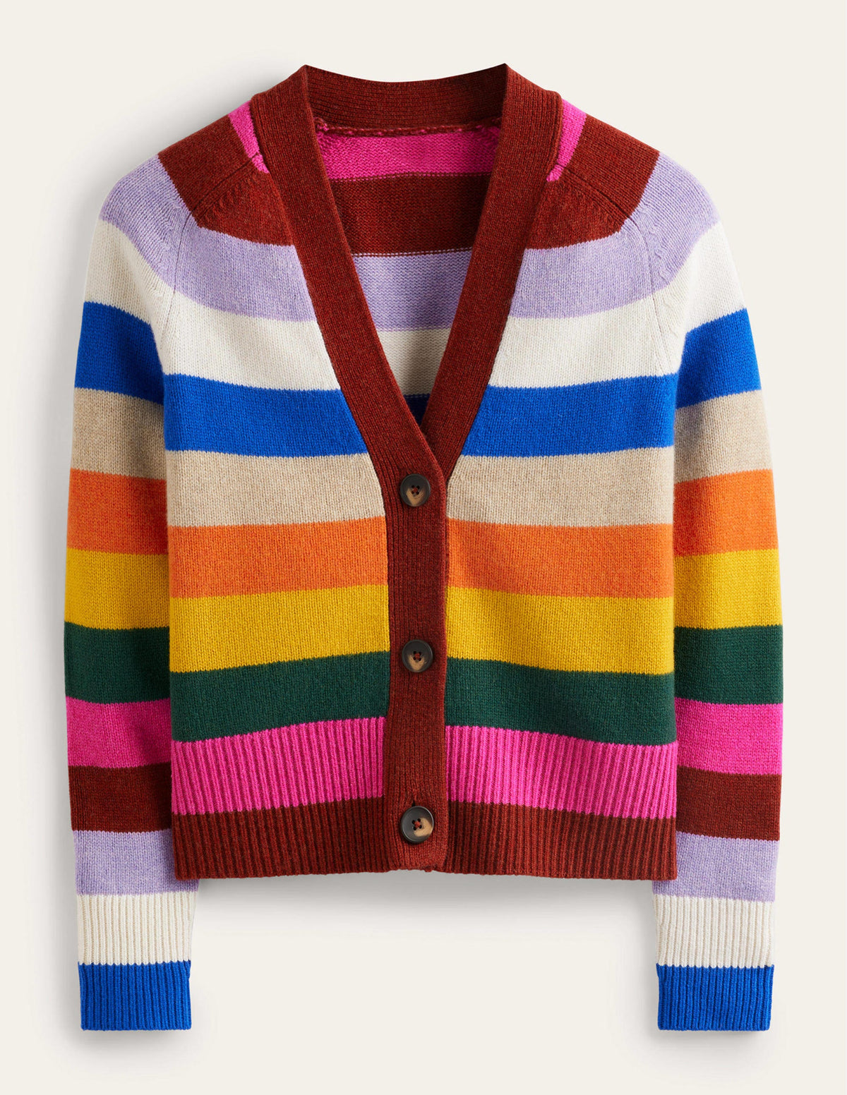 Olivia Merino-Strickjacke-Regenbogen Bunt - Image 6