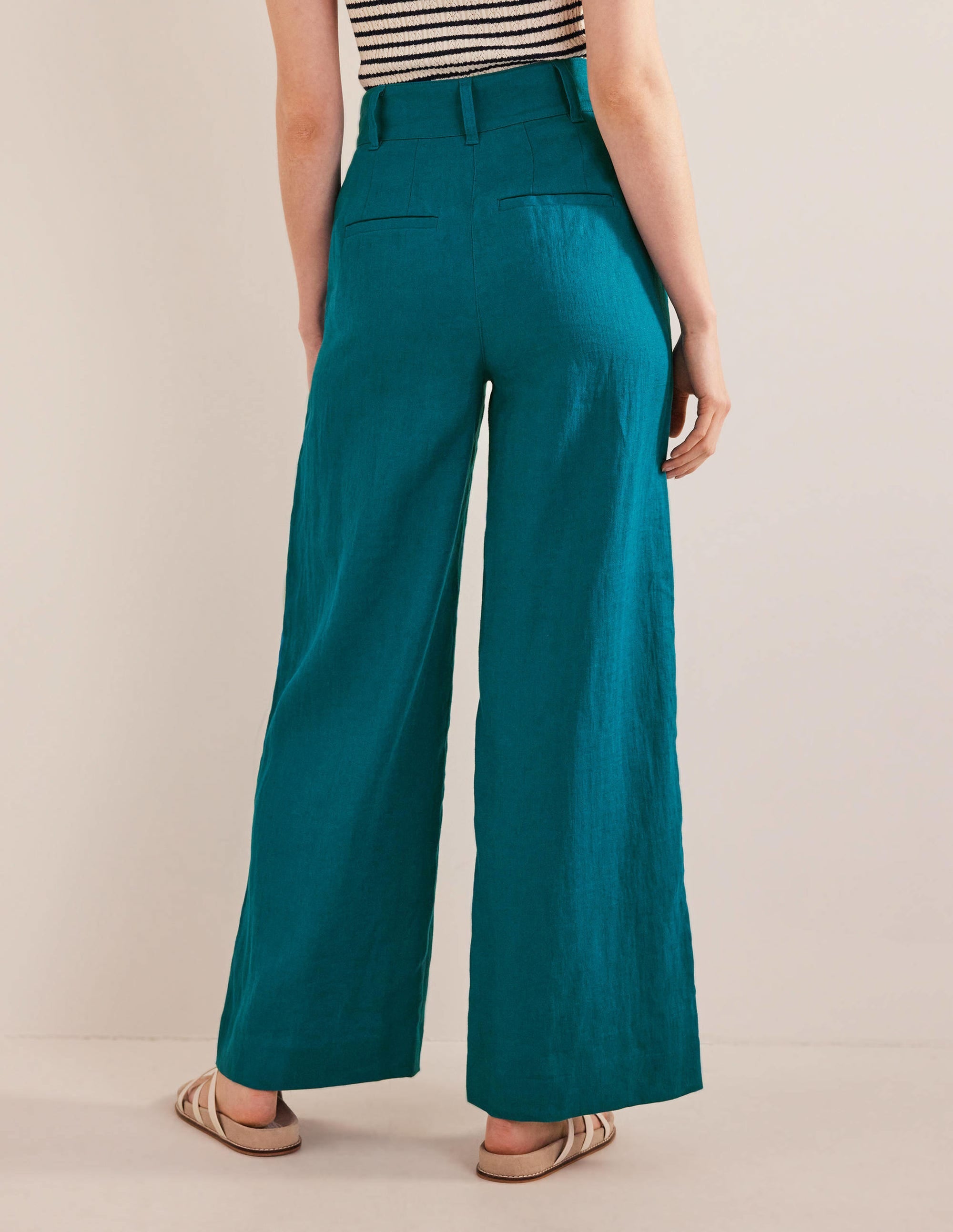 Leinenhose Highbury-Bleu sarcelle cristallin - Image 3