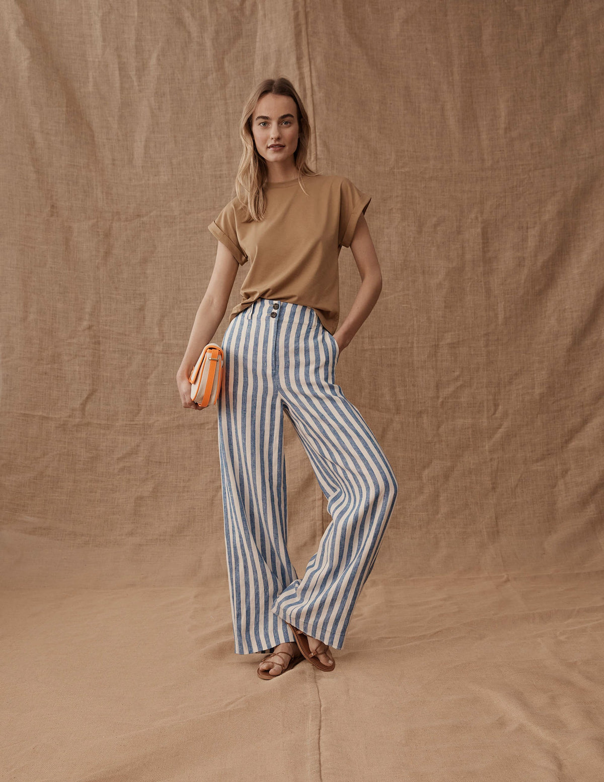 Highbury Linen Trousers-Stripe - Image 5