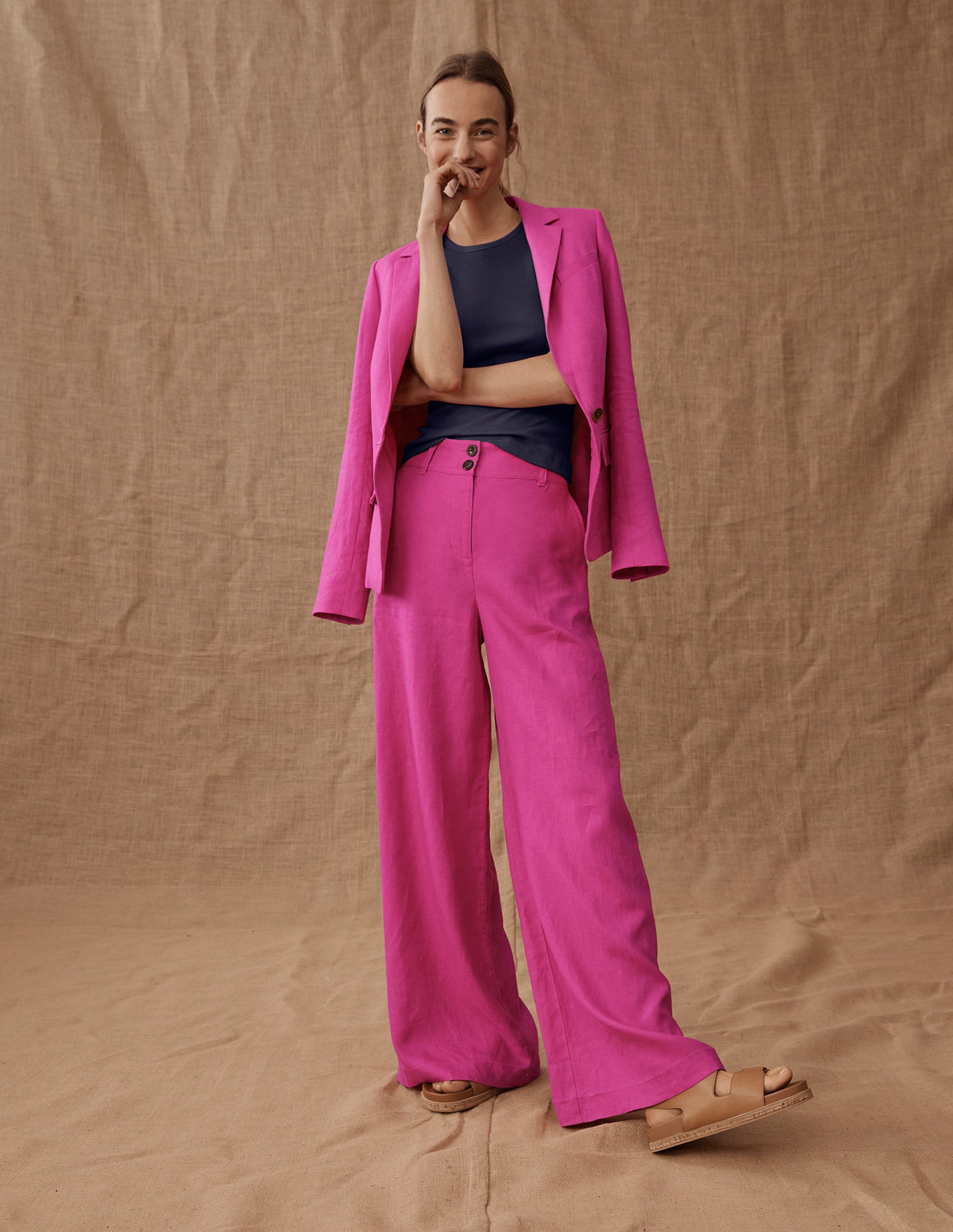 Leinenhose Highbury-Magenta - Image 7