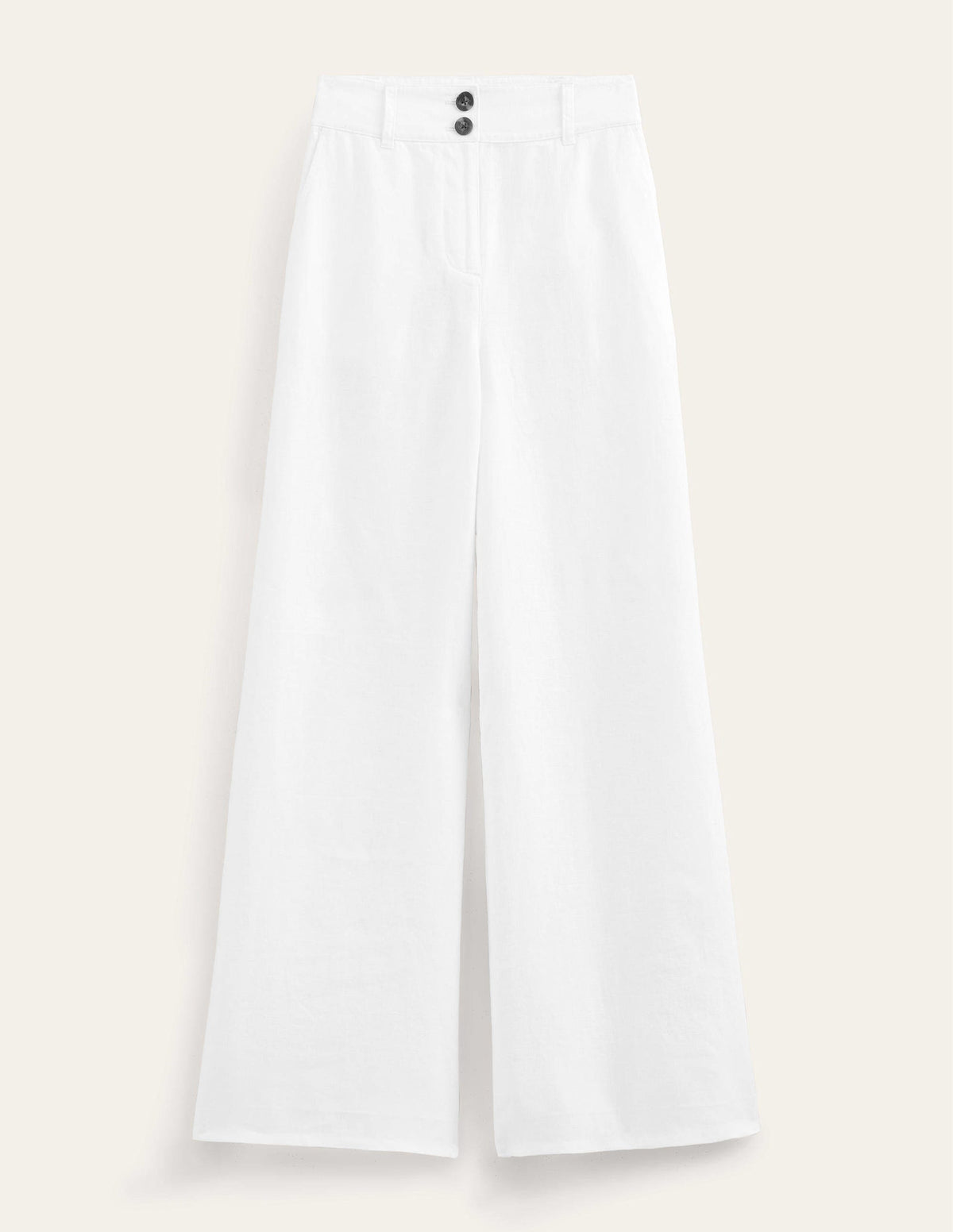 Highbury Linen Trousers-White-8