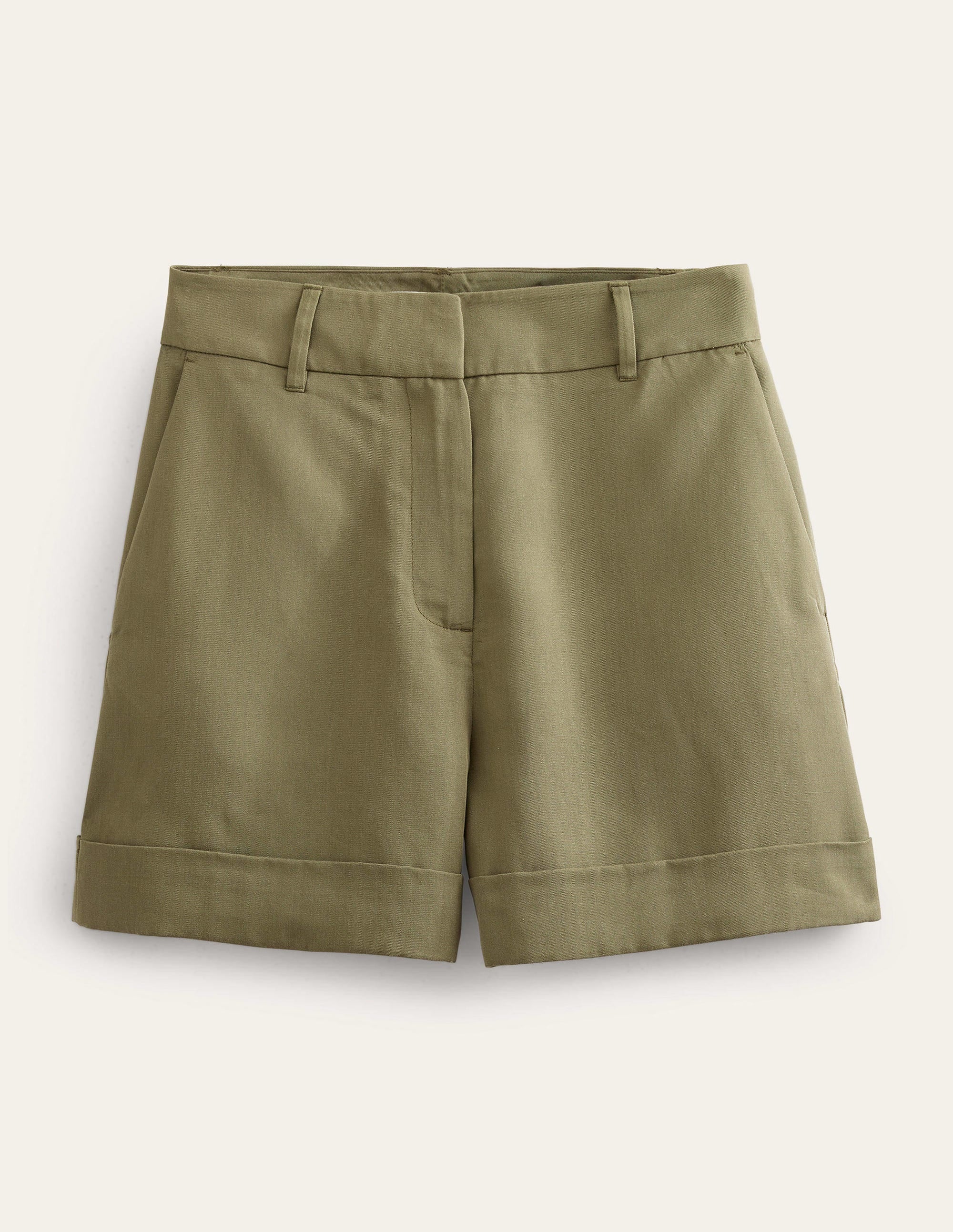 Lässige Shorts mit Aufschlag-Dezentes Khaki - Image 6