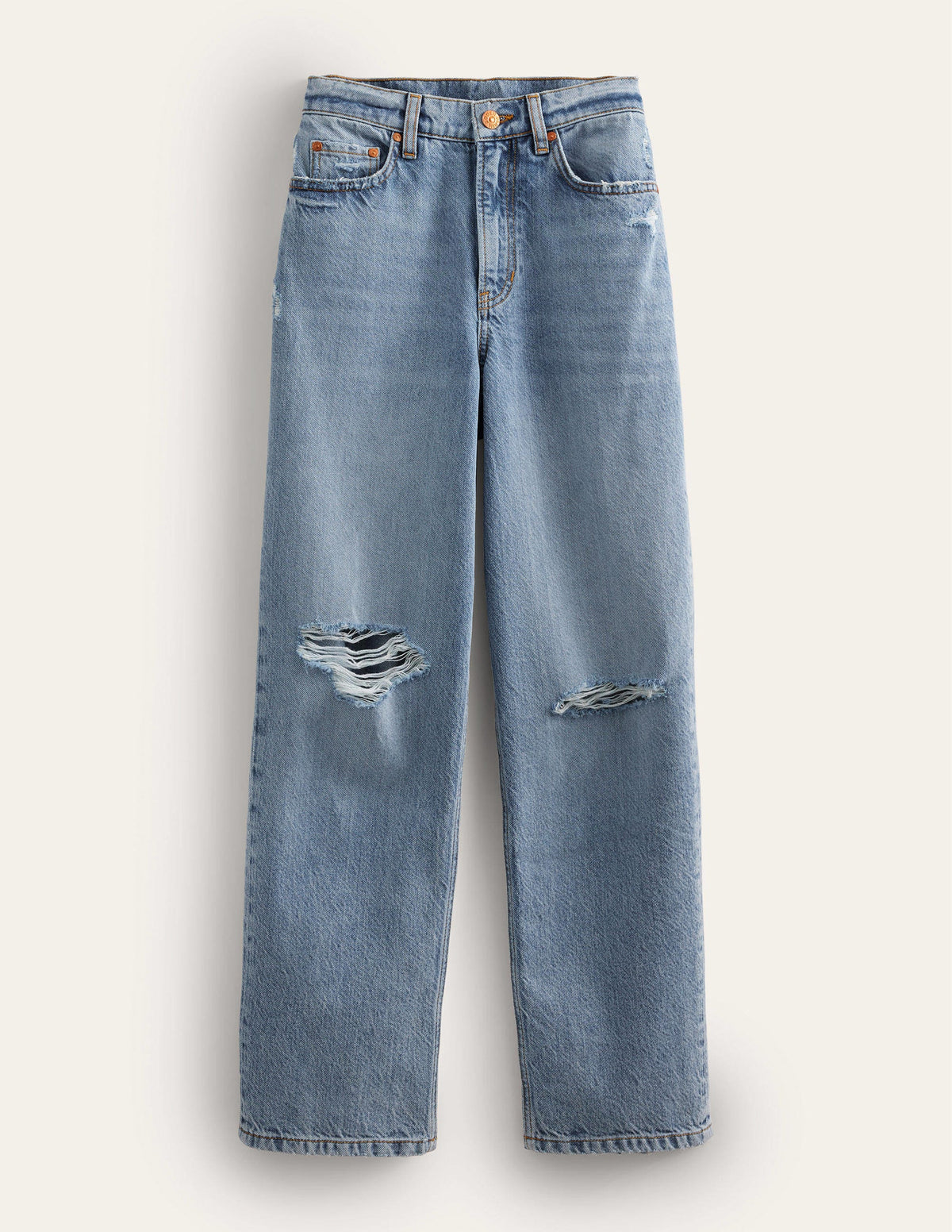 Mid Rise Loose Jeans-Mid Wash - Image 7