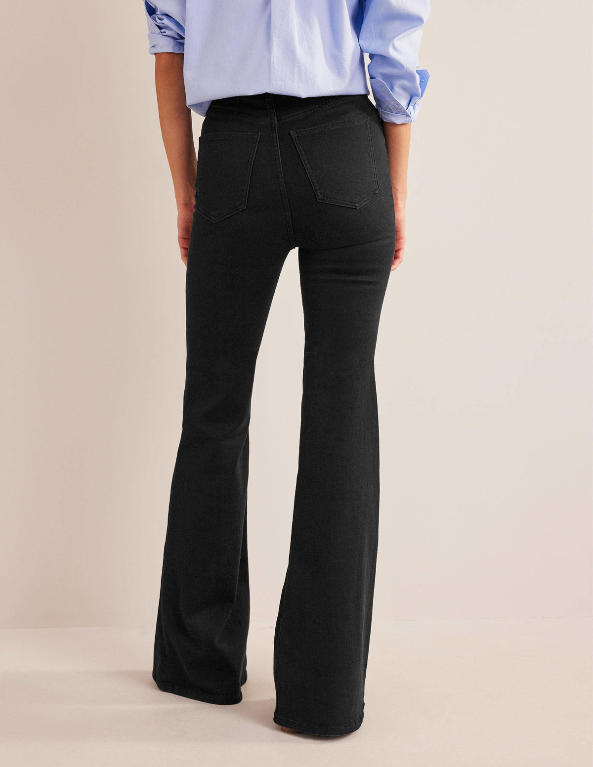 Jean super évasé taille haute-Noir - Image 3