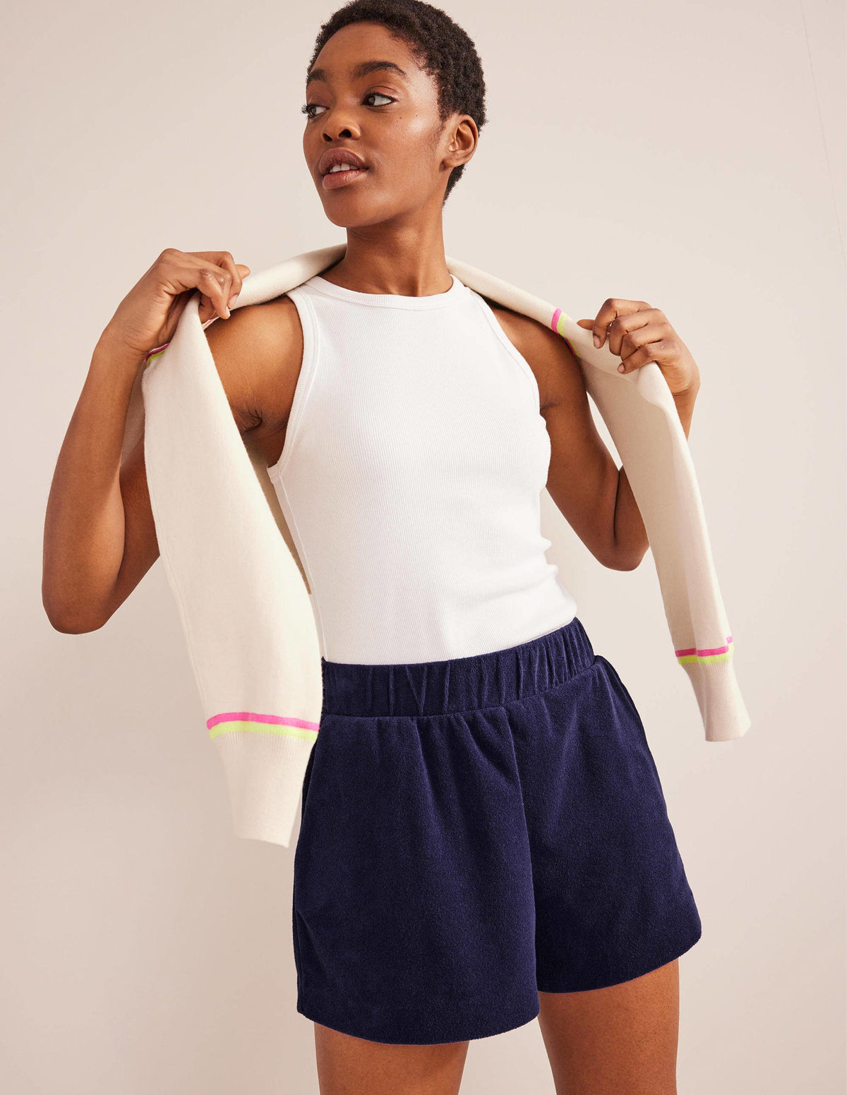 Frottee-Shorts-Berliner Blau - Image 1