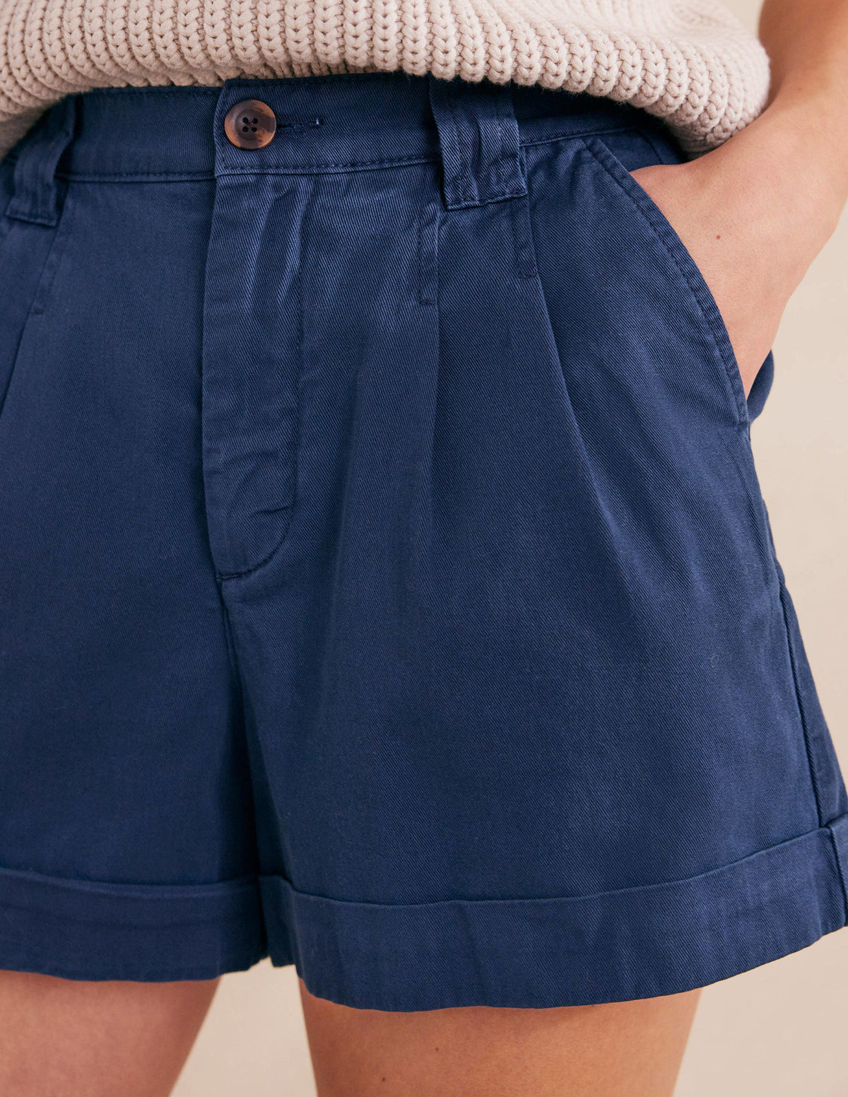 Lässige Baumwollshorts-Nachtblau - Image 2