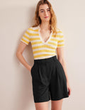 Short décontracté en Tencel-Noir