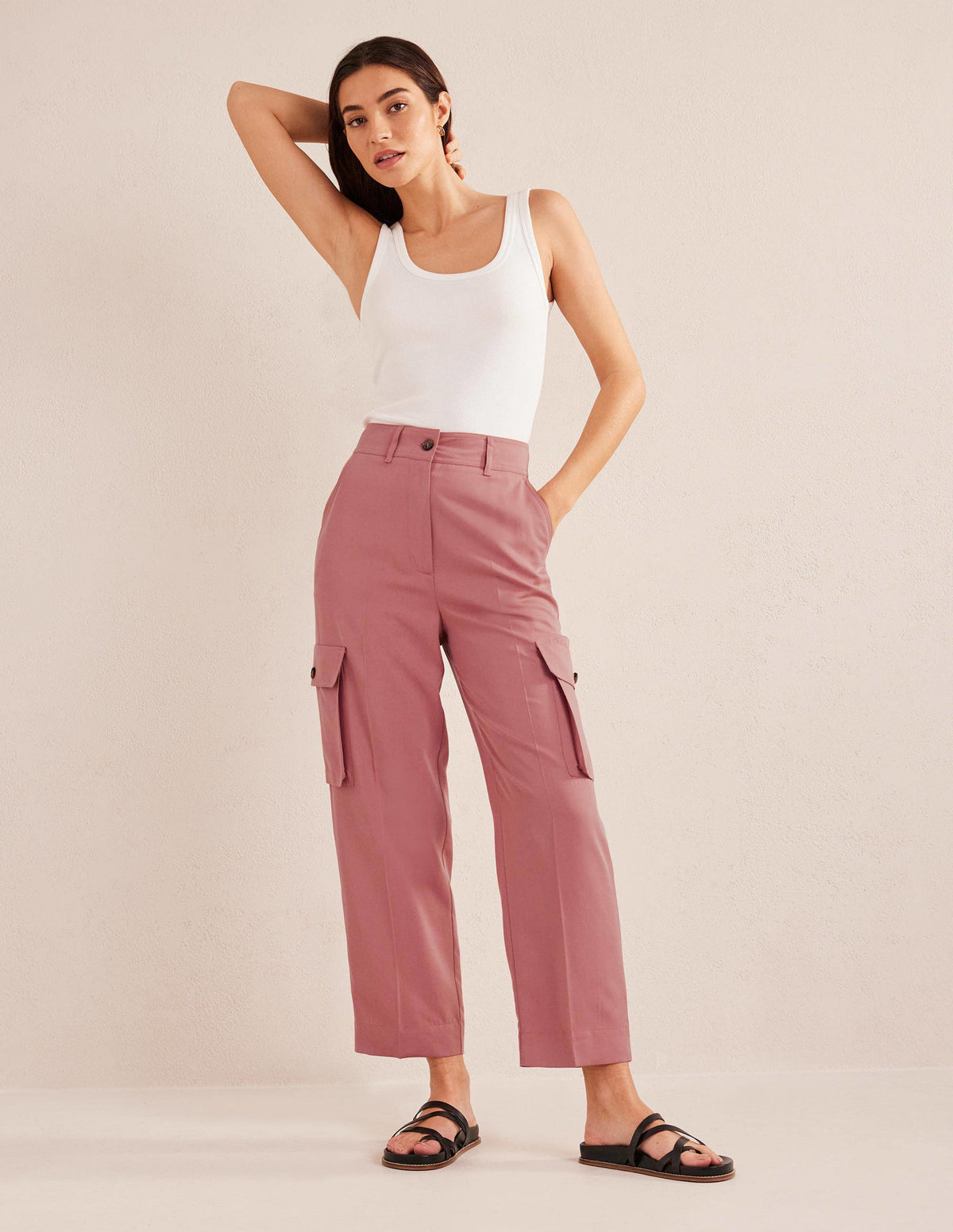 Tencel-Cargohose-Graurosa - Image 1
