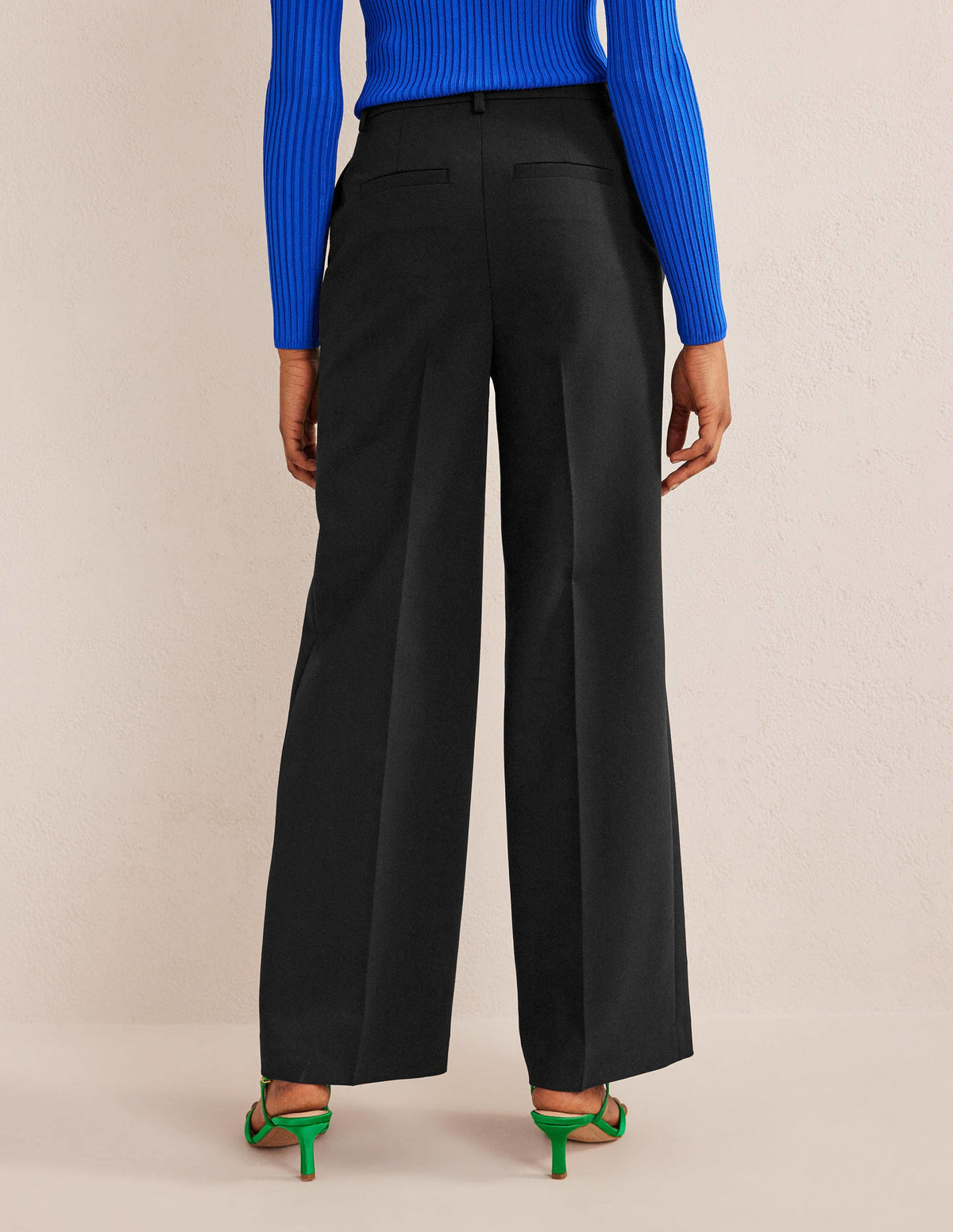 Westbourne Wide Leg Trousers-Black - Image 3
