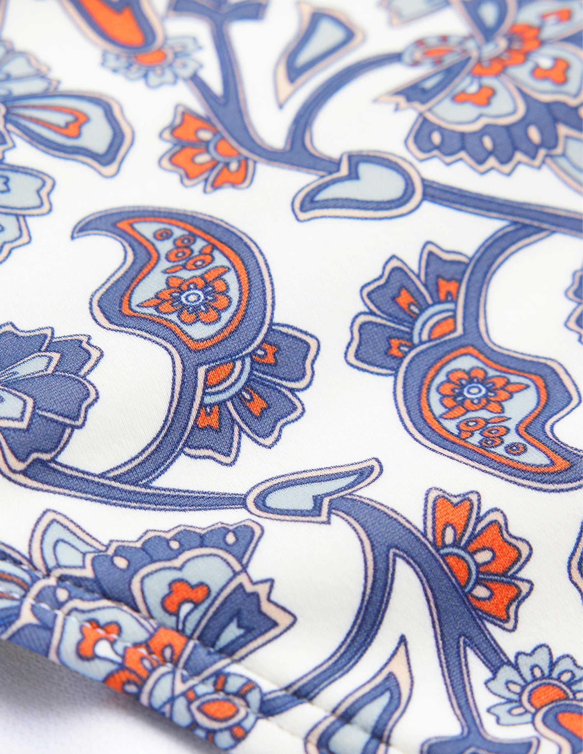 Klassische Bikinihose-Naturweiß/Blau, Paisleymuster - Image 12