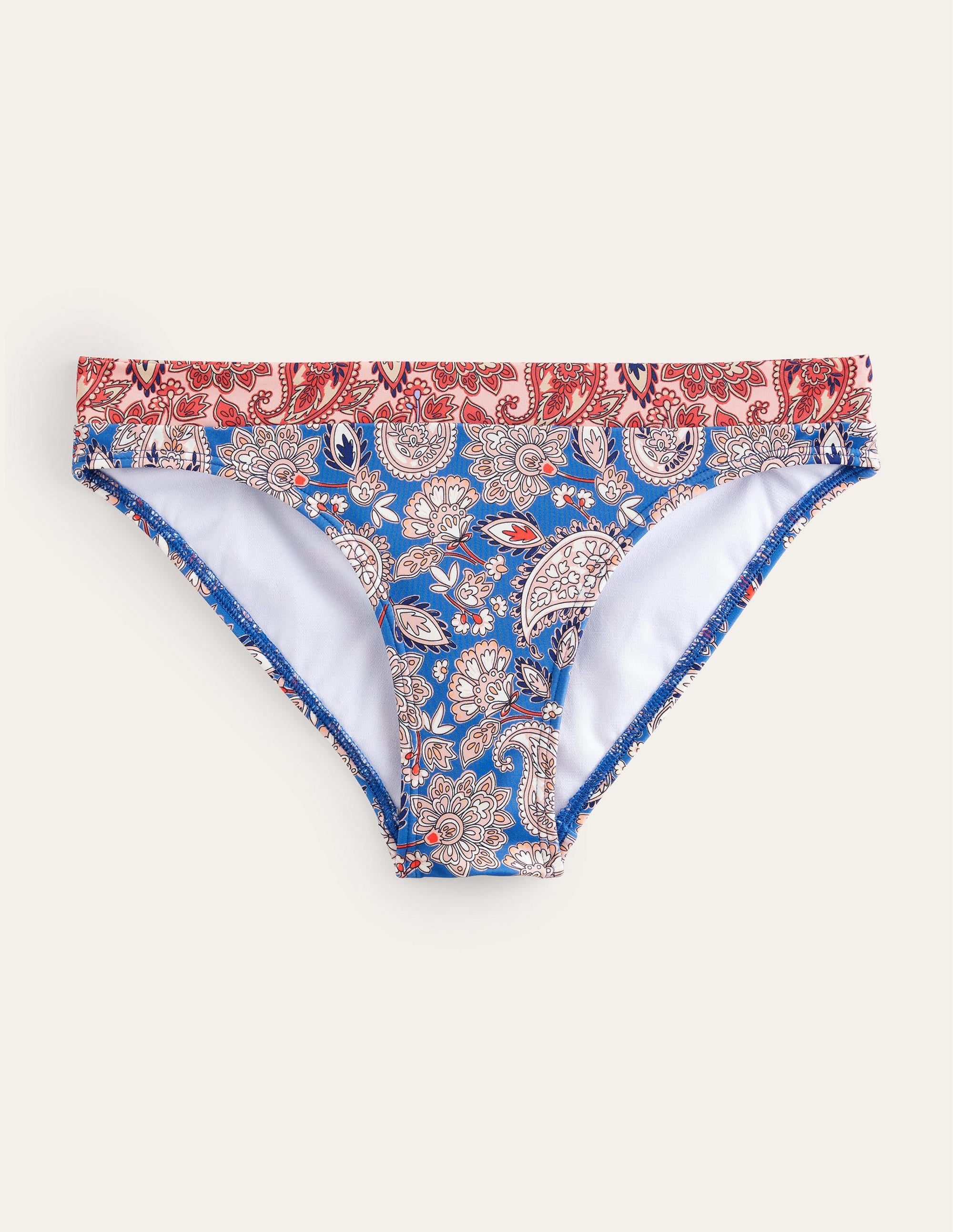 Bas de bikini Ithaca à empiècement-Bleu marine authentique, motif Paisley Terrace - Image 5