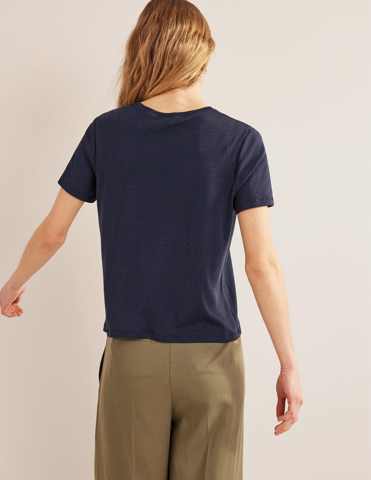 Soft Touch T-Shirt-Navy - Image 3